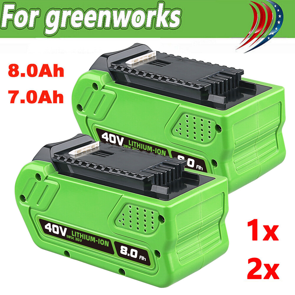 2PACK 40V 8.0Ah/7.0AH 29472 For Greenworks Lithium G-MAX Battery 29462 20302 NEW