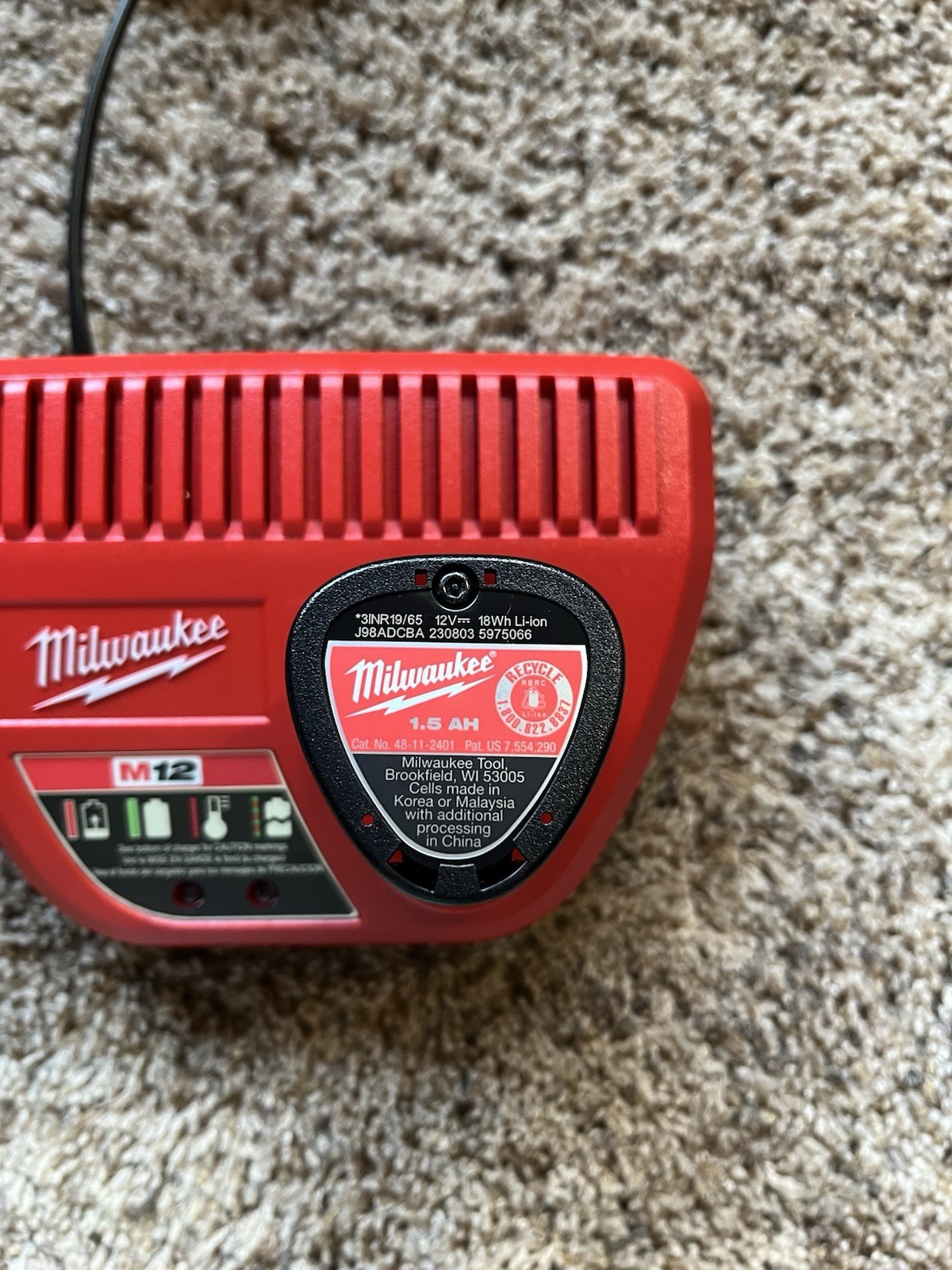 Milwaukee M12 Chargers w/ 2x 12V REDLITHIUM CP 1.5 AH Batteries & Carrying Case