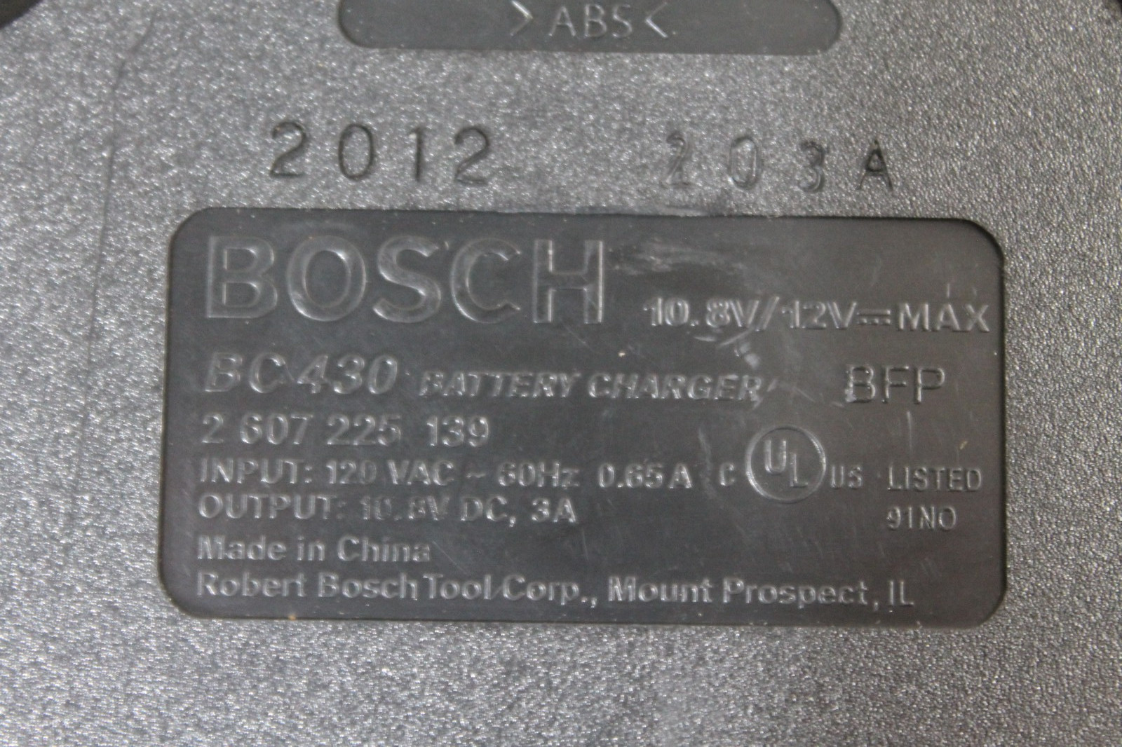 TESTED Genuine OEM Bosch 12v Volt Battery Charger BC 430