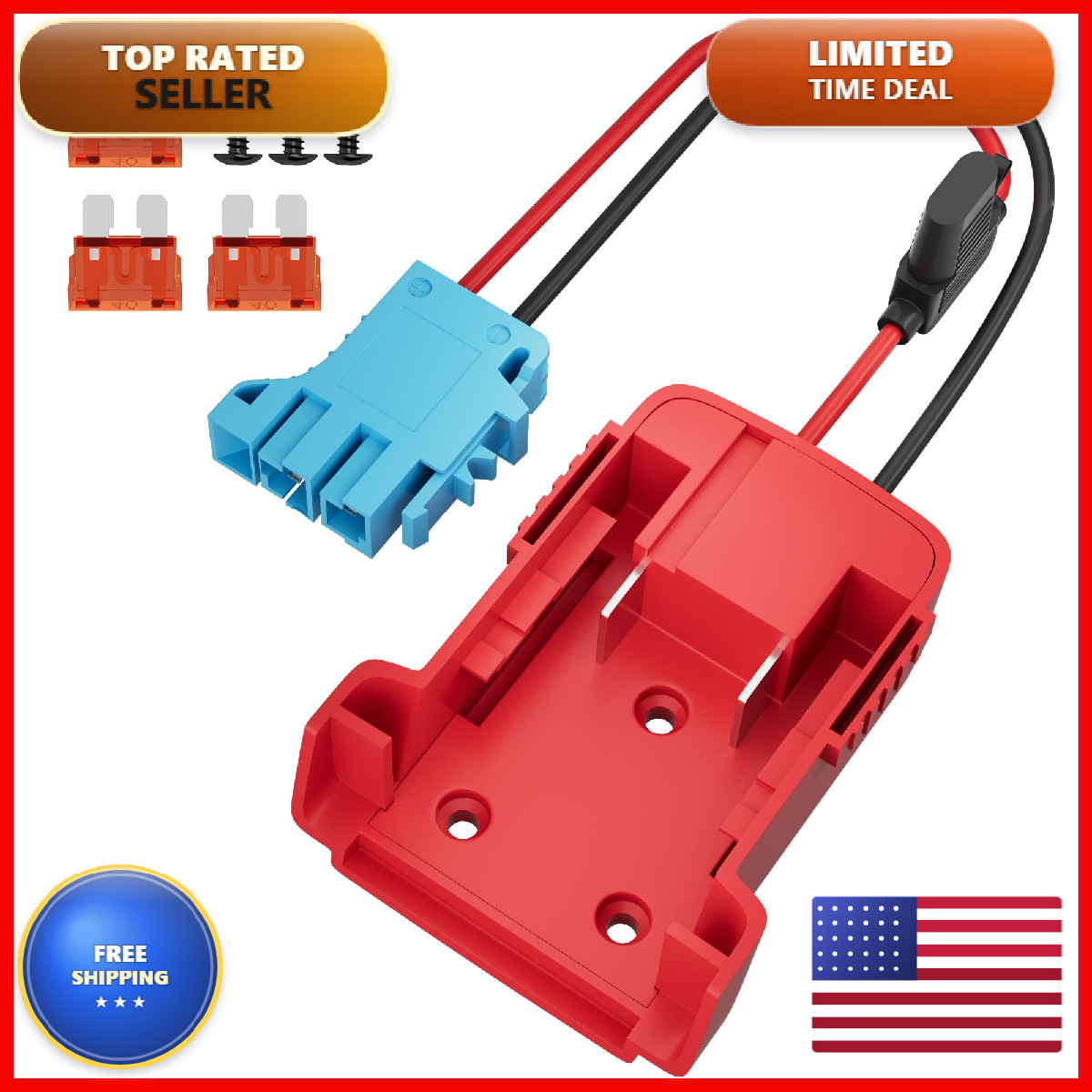 Rvboatpat Battery Adapter 18V For Power Wheels Adapter Wire Harness Connector