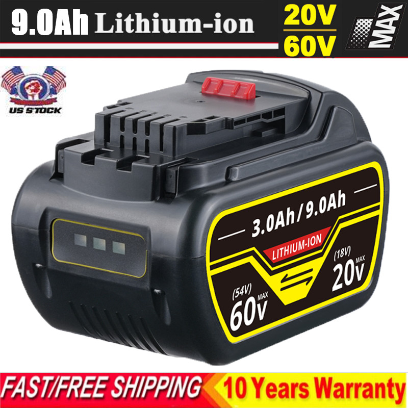 9.0 Ah For DeWalt 20V 60V DCB609-2 20V/60V MAX Li-Ion Battery DCB612 DCB606