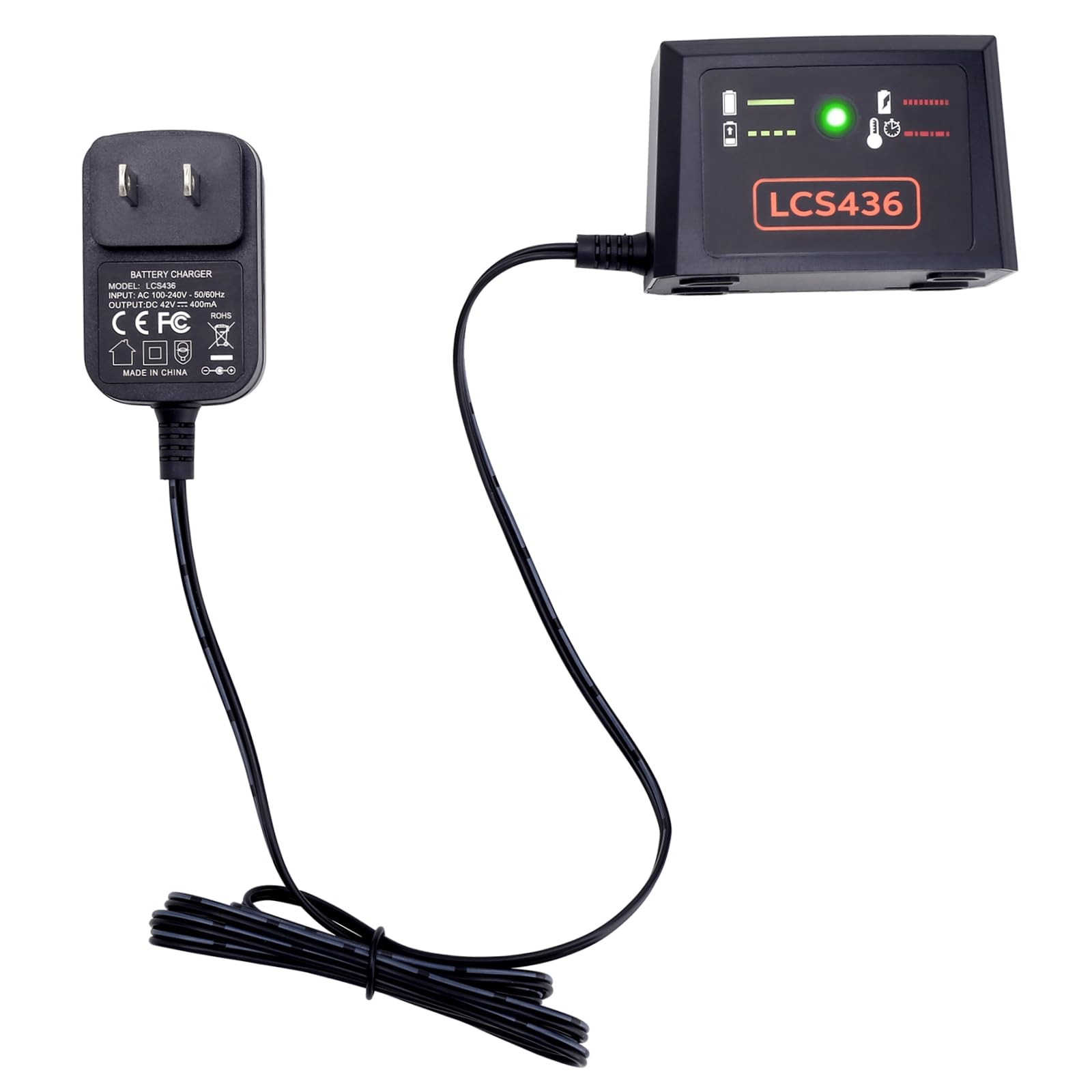 Tulepowceeng Lcs436 Lcs40 Charger Compatible Black And Decker 40V 36V Lithium