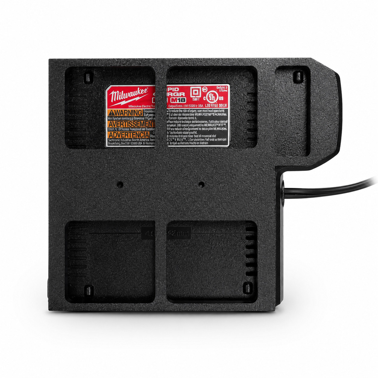 Wall Mount Holder Bracket for Milwaukee 48-59-1812 M12 M18 Charger (12v/18v)