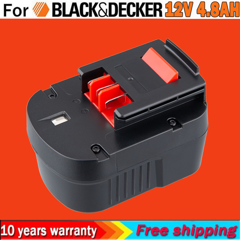 4800mAh 12Volt FSB12 Battery For Black & Decker HPB12 A12 A1712 Firestorm FS120B