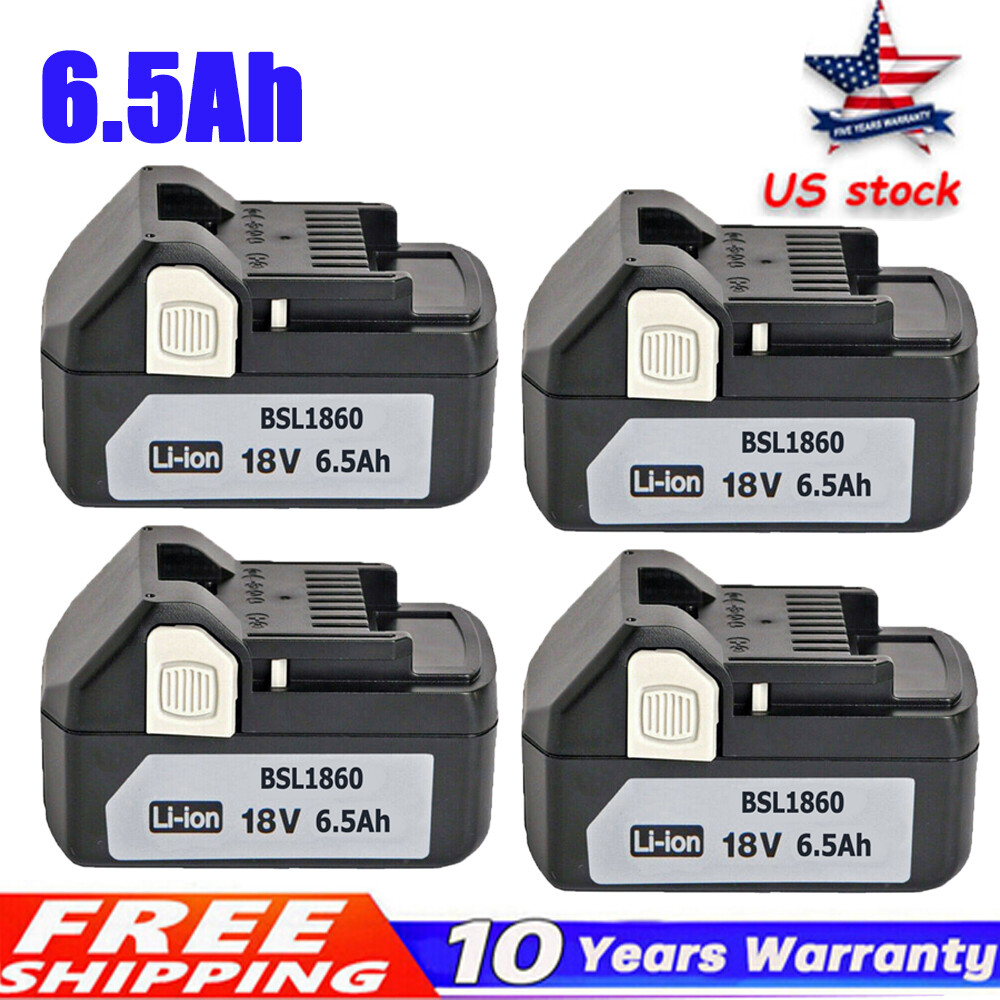1-4Pack For Hitachi BSL1850 BSL1840 BSL1830 BSL1815X Li-ion 6.5Ah 18V Battery US