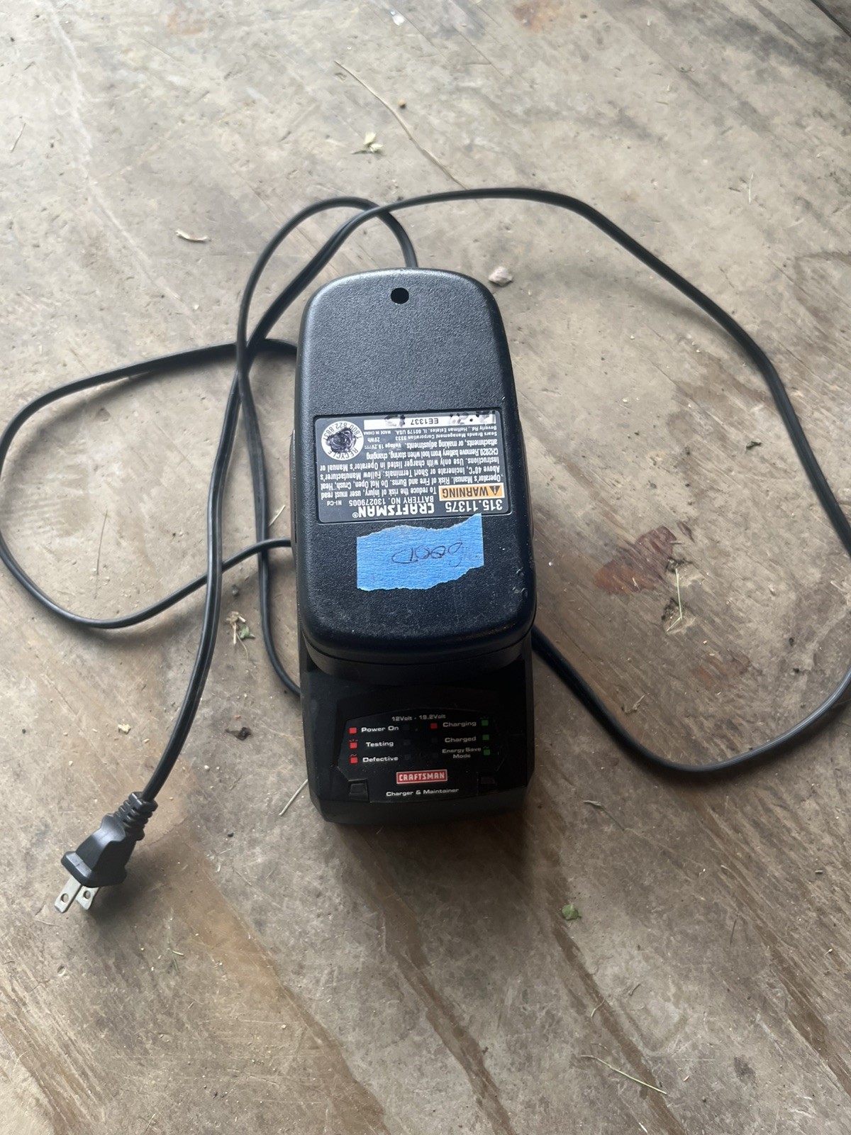 Craftsman 19.2v Volt NiCd Battery Charger Set 315.CH2020 315.11375 Tested Works