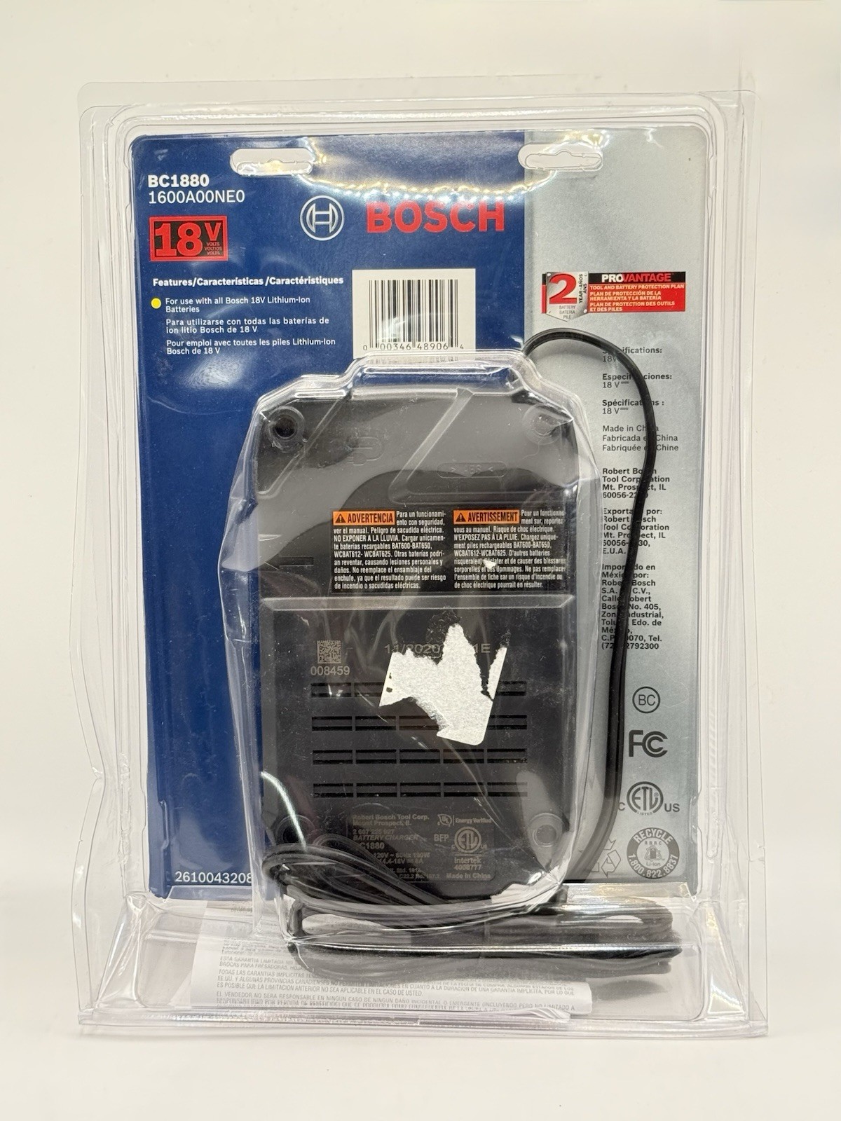 Bosch BC1880 18V Lithium-Ion Fast Battery Charger 18 Volt OEM