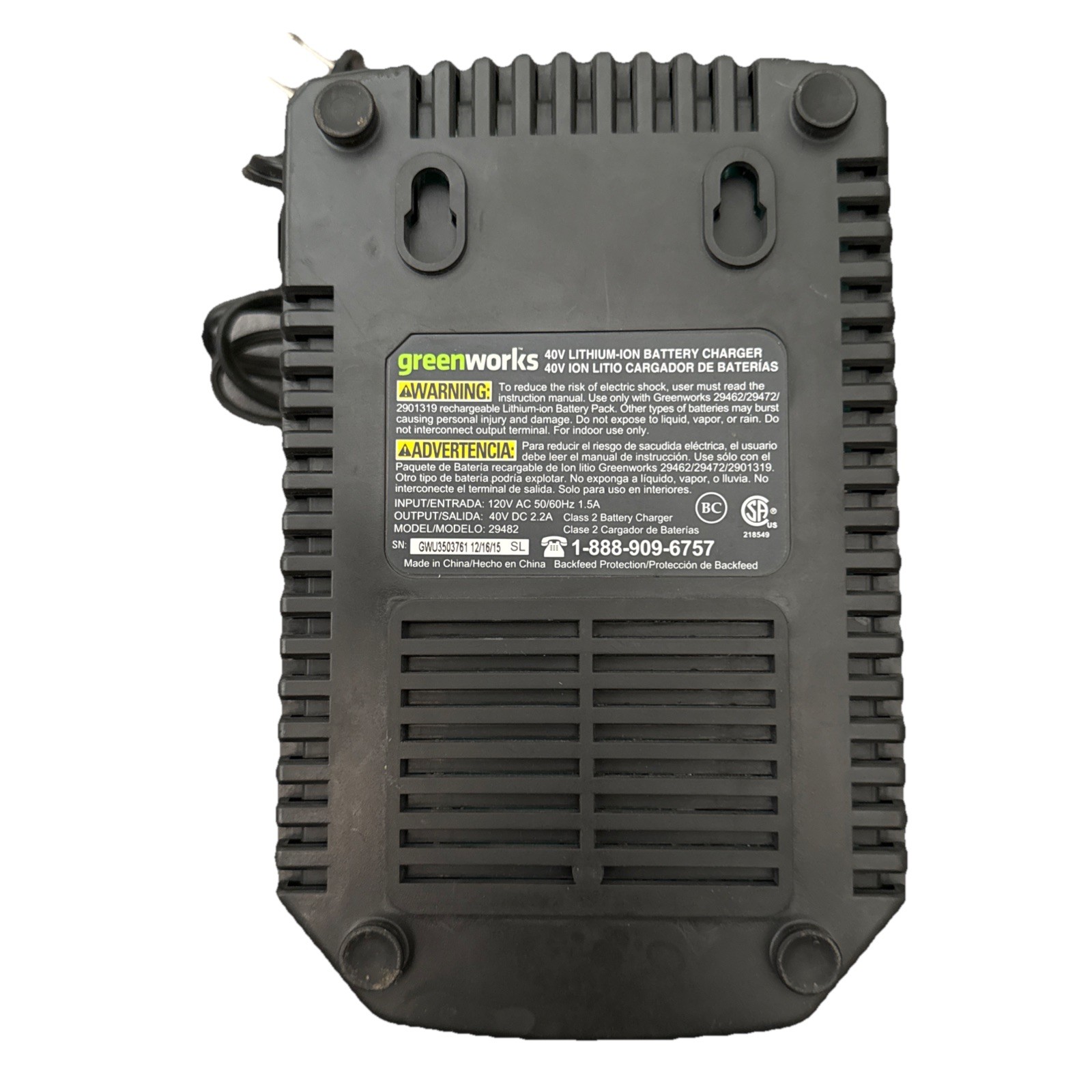 Greenworks 40 Volt Battery Charger Lithium Max OEM Charger Only🔥🔥🔥
