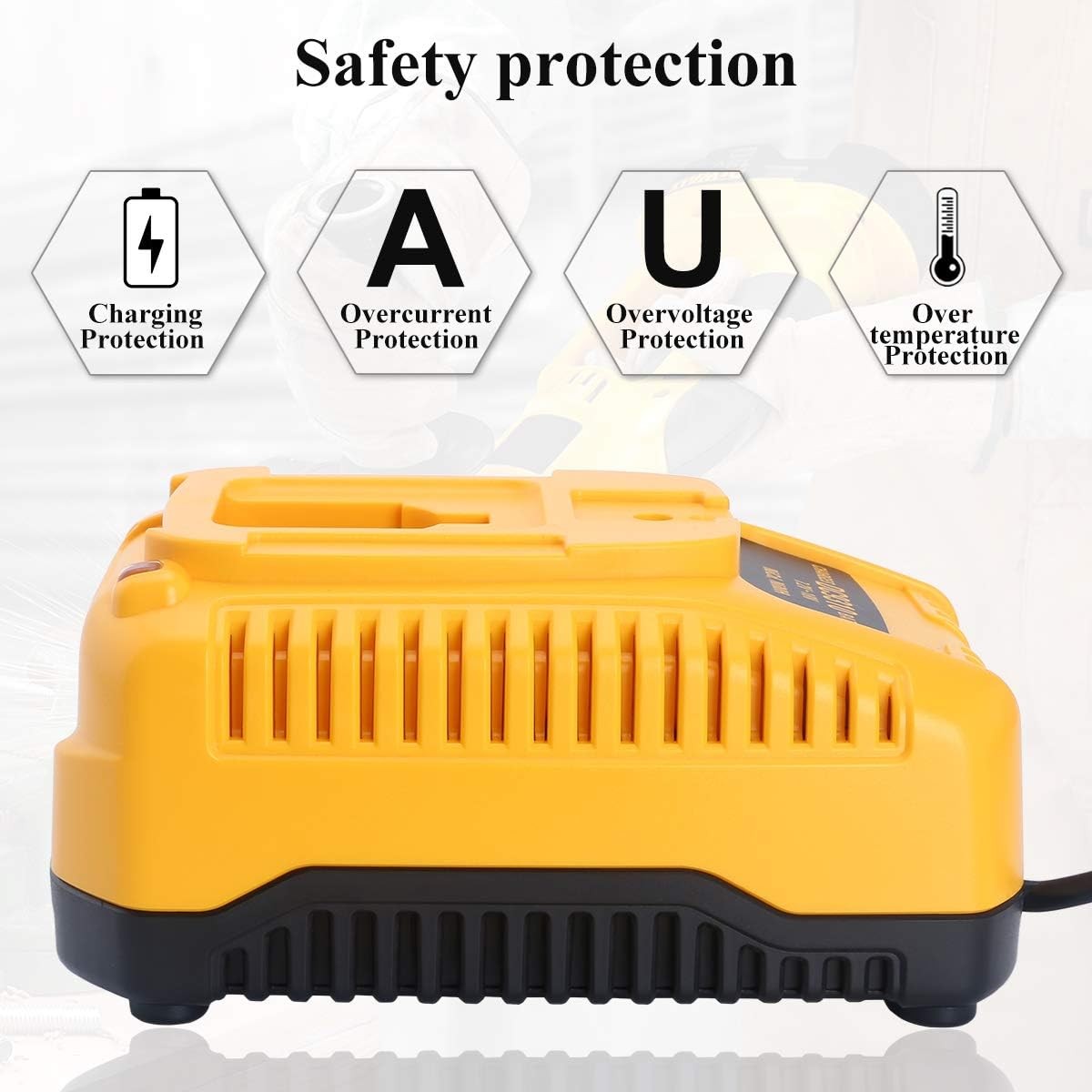 DC9310 Fast Charger Replace for DEWALT 18 Volts Battery DW9116 Compatible with