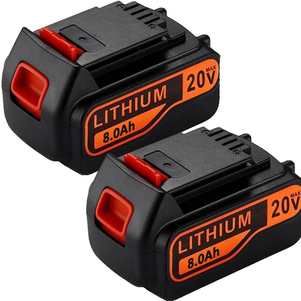 Pack 8.0Ah 20Volt LB2X4020 Battery FOR Black&Decker 20V MAX Lithium LBXR20 LBX20