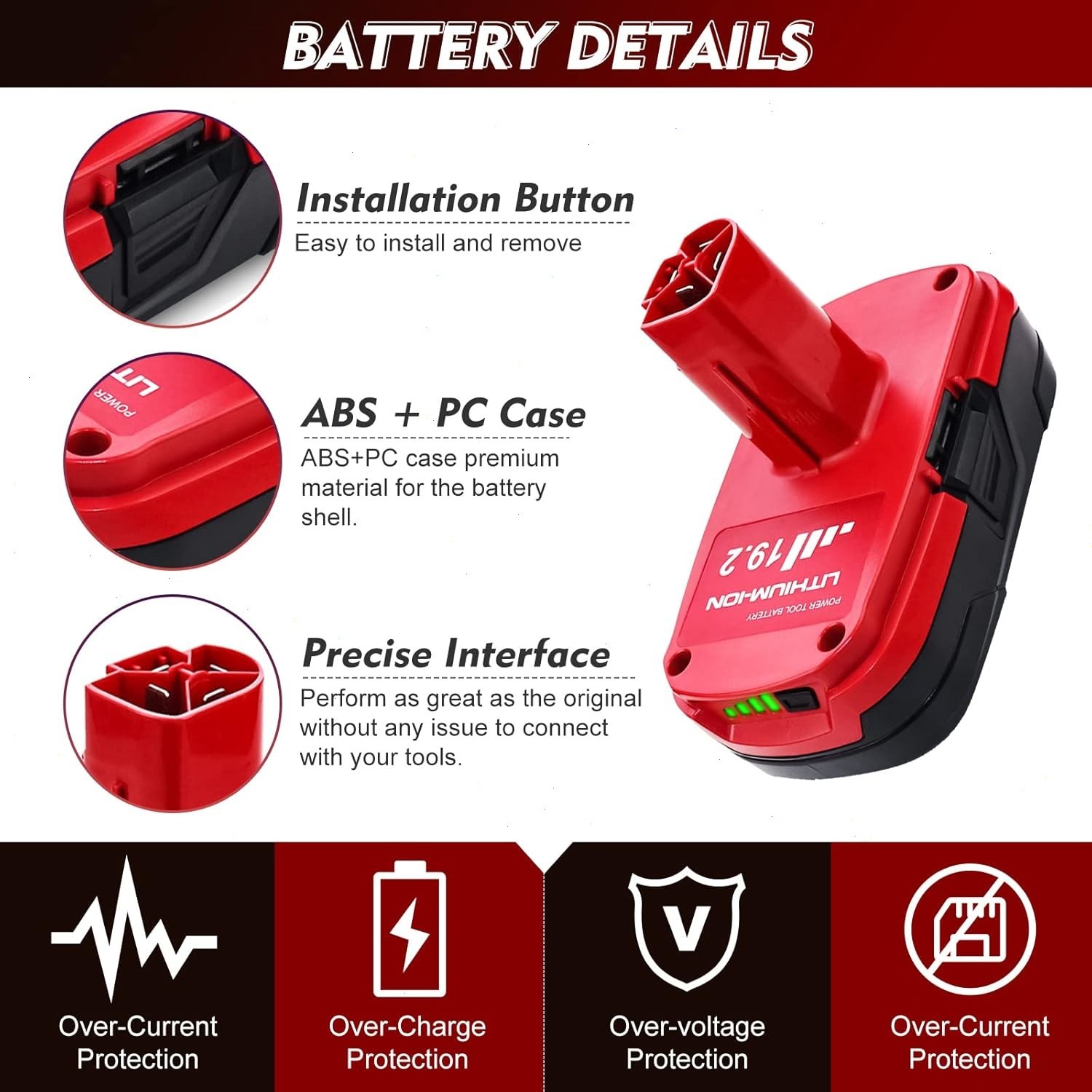Pack For CRAFTSMAN 19.2 VOLT C3 LITHIUM DIEHARD BATTERY / CHARGER 315.PP2011