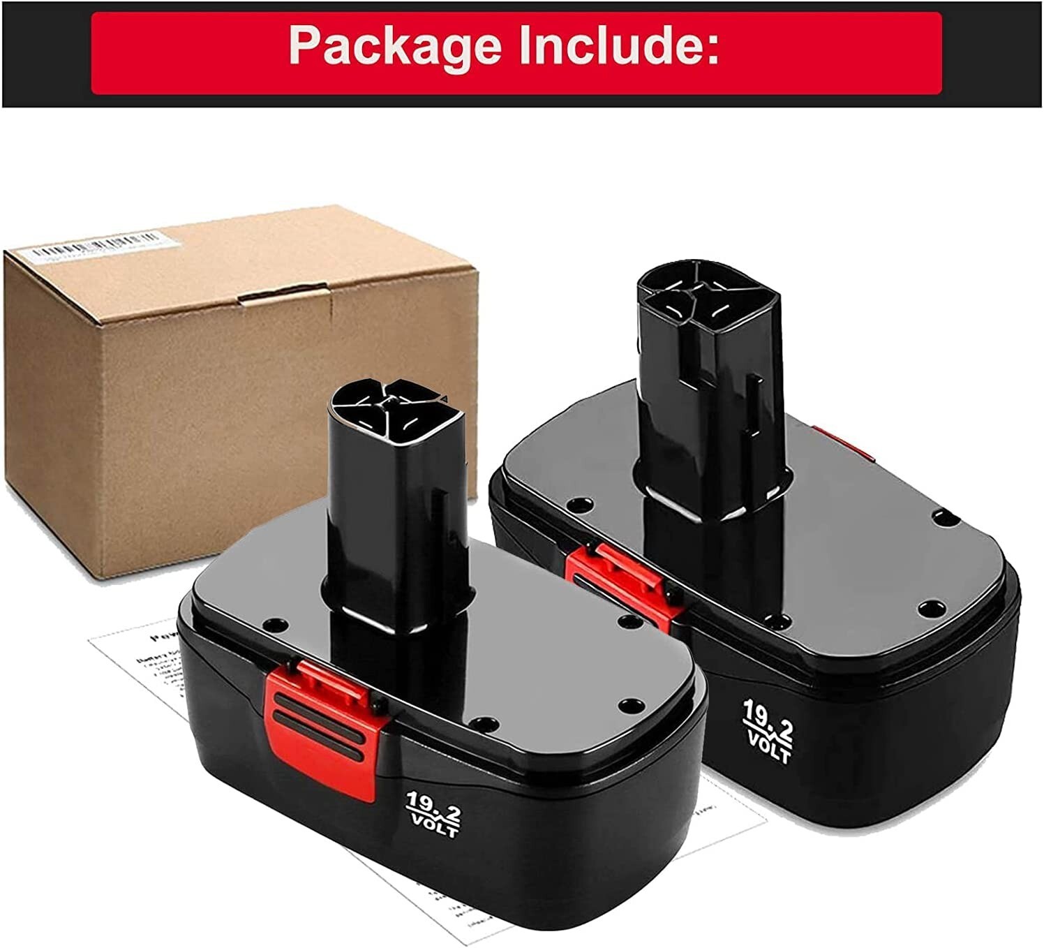 2-Pack For Craftsman 19.2V 11375 Battery C3 DieHard 130279005 11376 130279003NEW