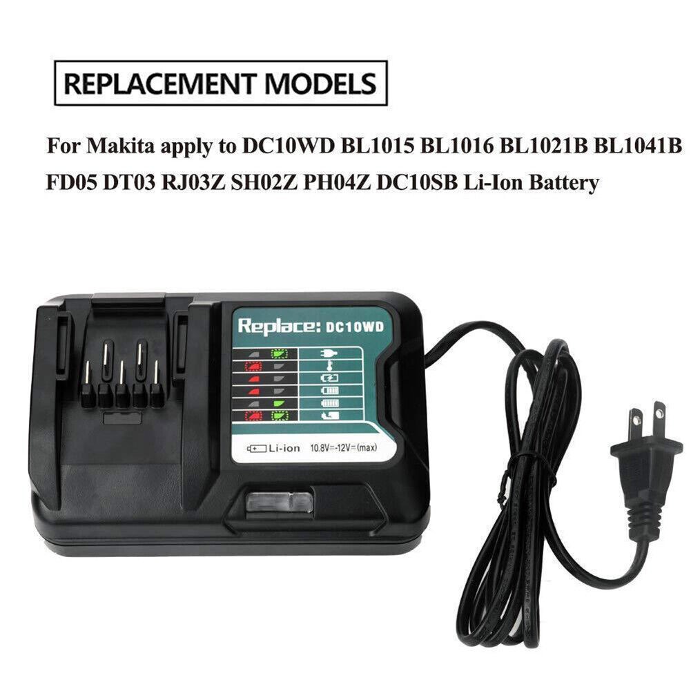 Charger for Makita 10.8V 12V DC10WD BL1016 BL1021B BL1041B FD05 Li-ion Battery