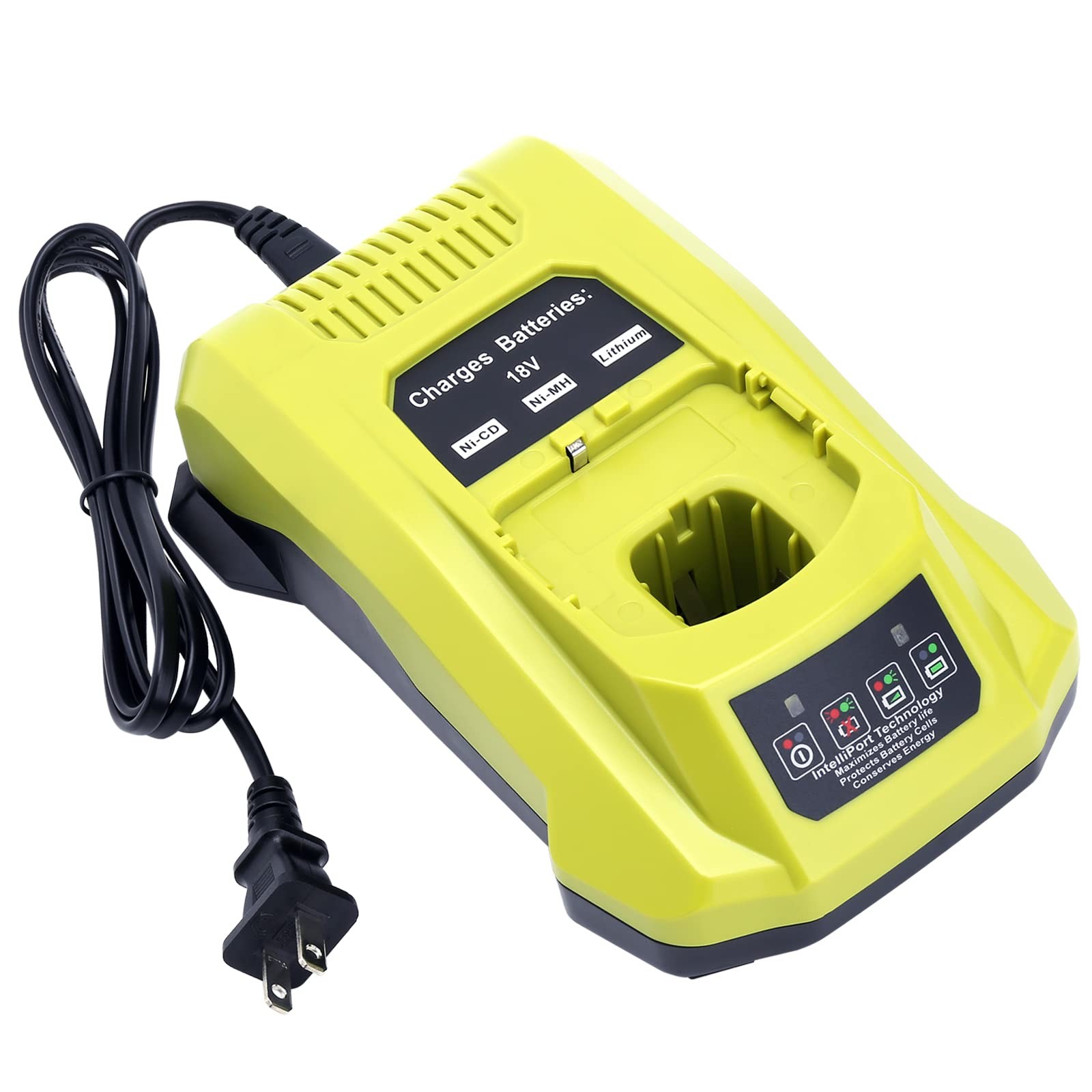 18-Volt P117 Rapid Charger Replace for Ryobi 12V-18V Rapid, Green