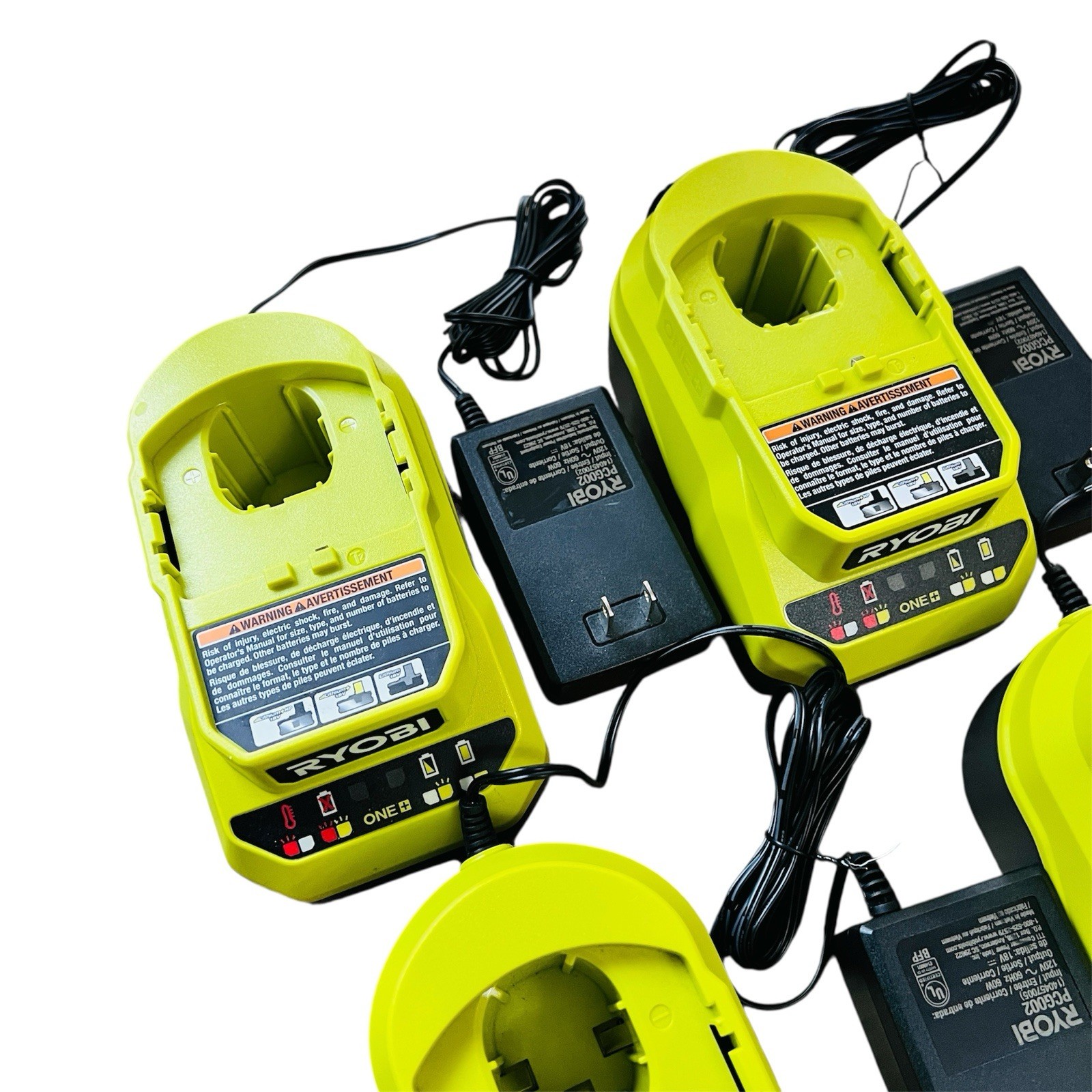 LOT OF 4 Ryobi PCG002 18V ONE+ Lithium-Ion FAST Battery Charger OEM