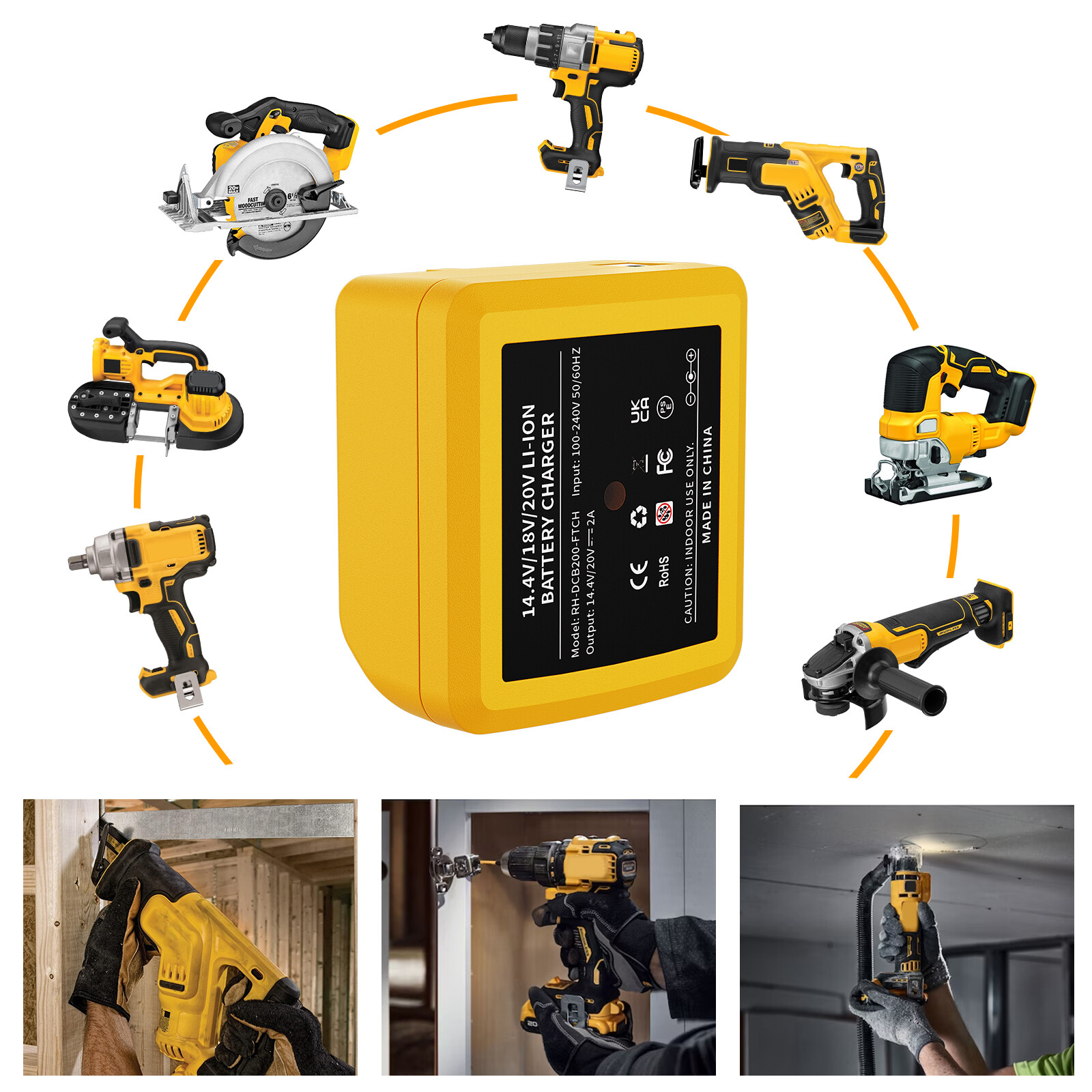 For DEWALT 20V 20 Volt MAX Li-Ion Battery Charger Replaces DCB115 DCB112 DCB105