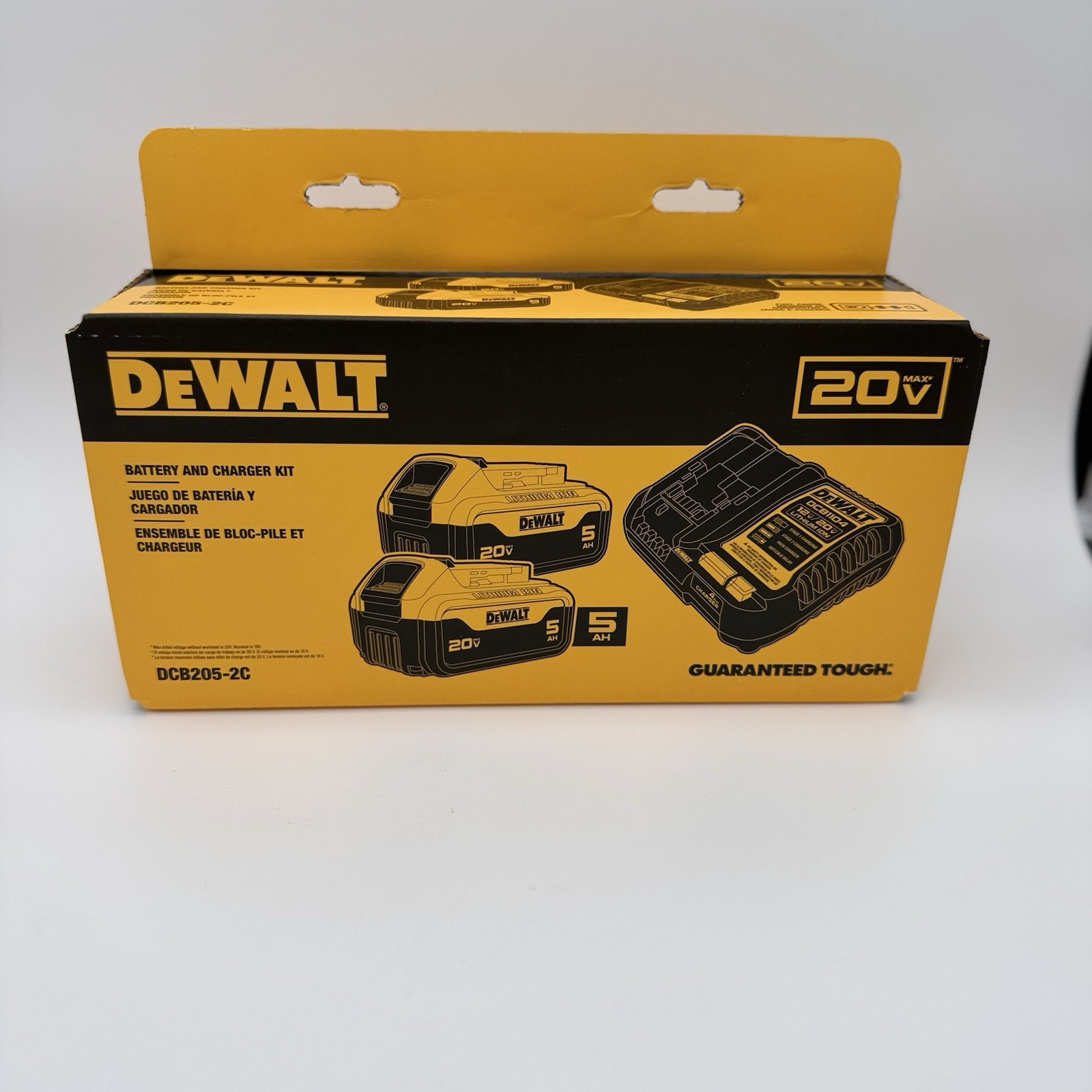 DEWALT 20V MAX 2 5ah Battery & Charger Kit, Yellow, DCB205-2C (MPN DCB205-2C)