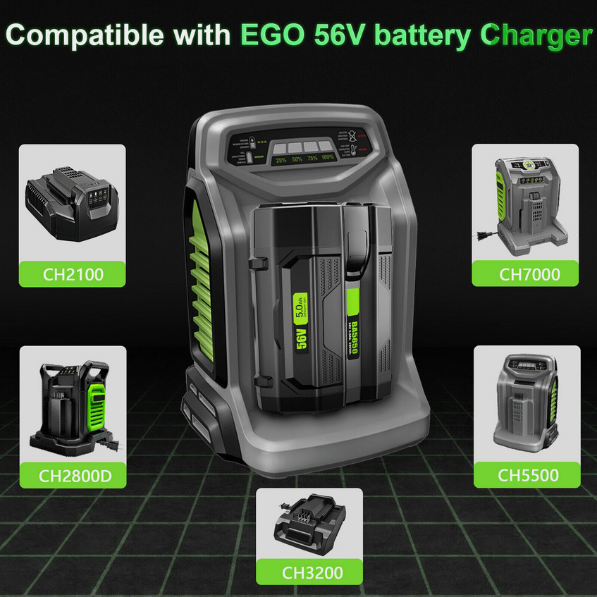 2PACK For EGO 56V 56Volt 5.0AH Battery BA1400 POWER Lithium Ion BA2240 BA2800T