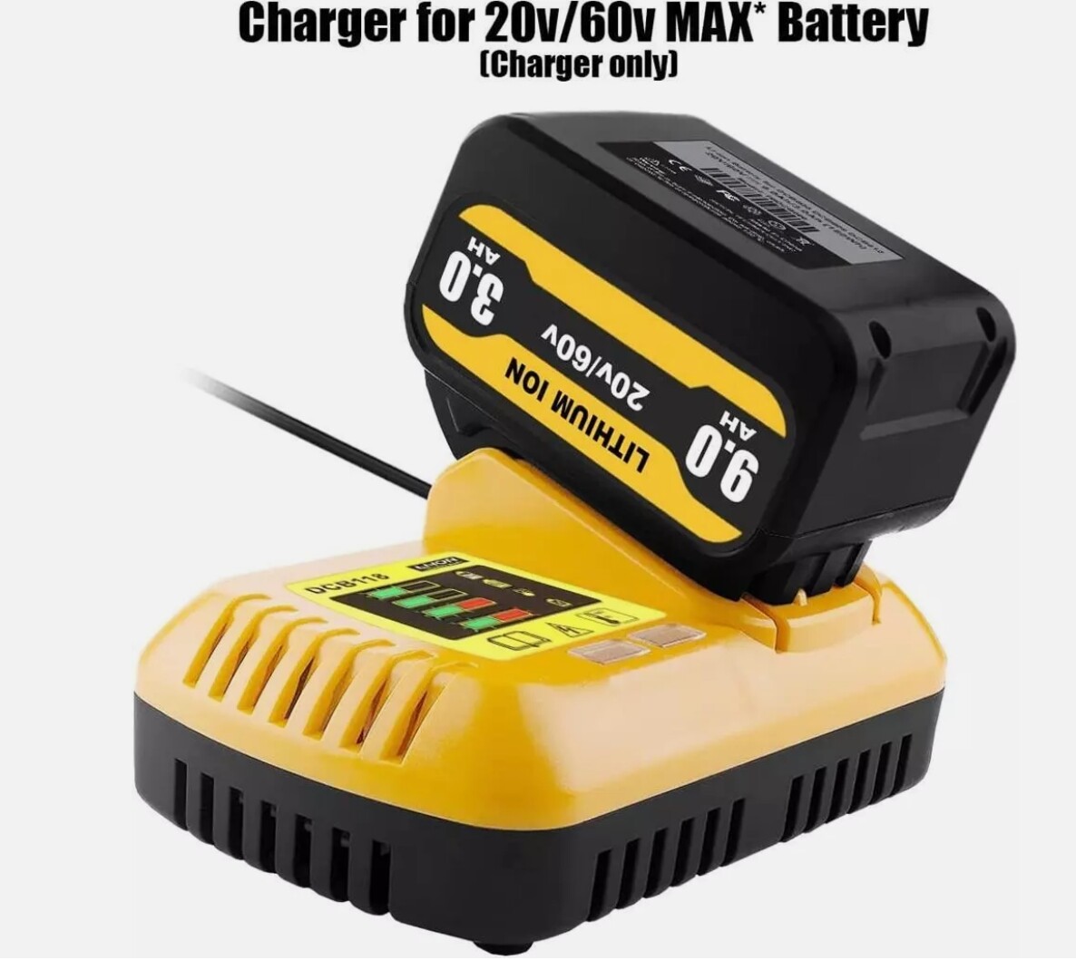 9.0Ah /12.0Ah DCB609 Lithium-Ion Battery /Charger For Dewalt 20V 60V FLEX VOLT~