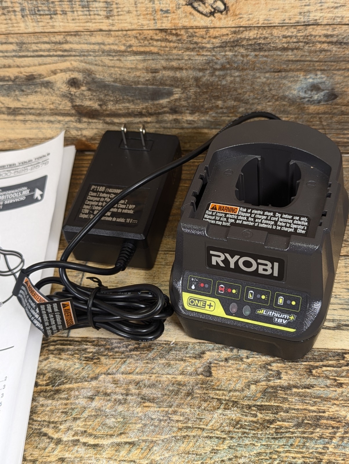 Ryobi Battery Charger P118B 18V One+ (Charger Only) Tested With Manual