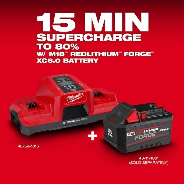 Milwaukee Tool 48-59-1815 M18 Dual Bay Simultaneous Super Charger