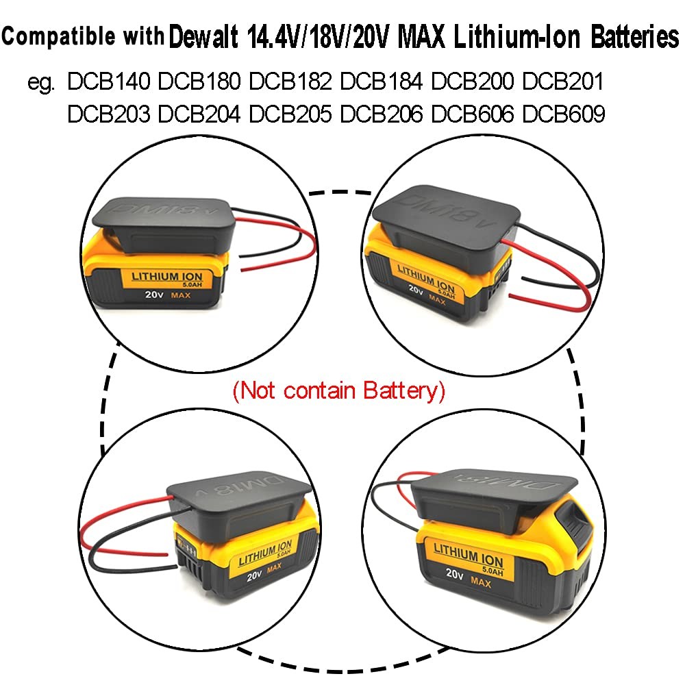 Qinizx Battery Adapter For Dewalt 18V/20V Max M18 18V Dm18V-Apt