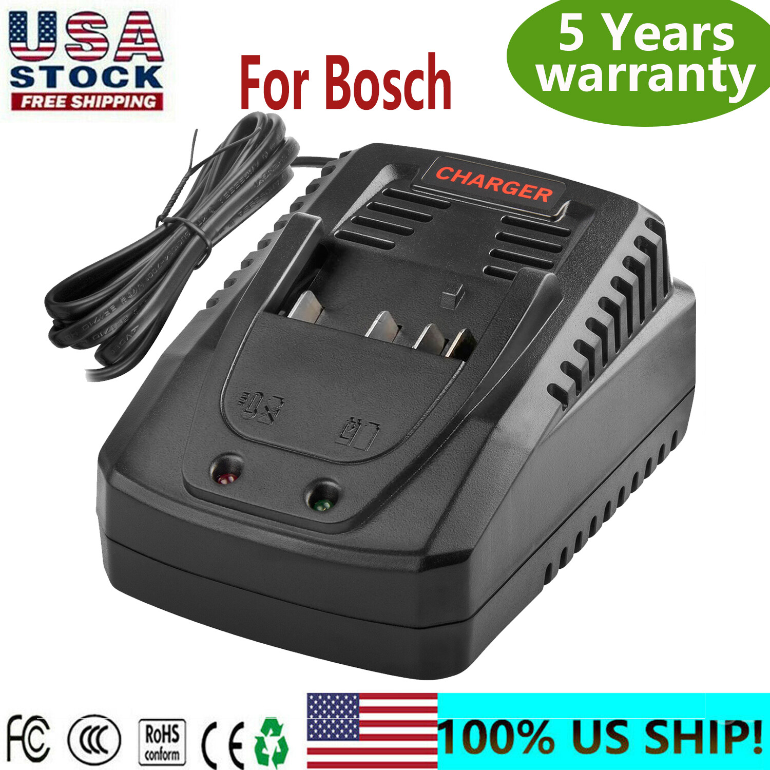 BC660 Charger For Bosch 14.4V to 18V Li-ion Battery BAT609 BAT618 BAT619 NEW