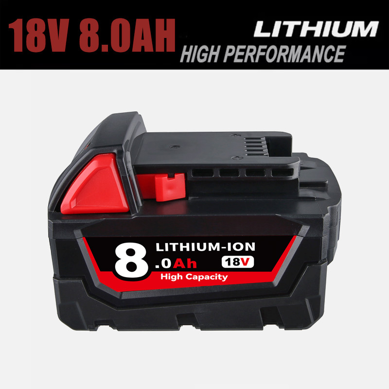 1/2Pack For Milwaukee for M18 Lithium 8.0Ah Extended Capacity Battery 48-11-1860