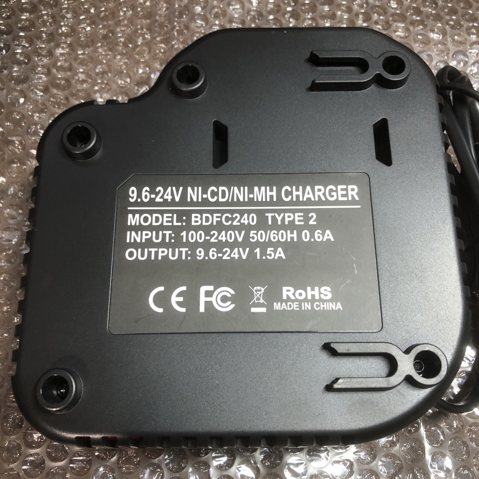 BDFC240 Fast Charger For BlackDecker 18V 14.4V 12V 9.6V 24V NiCD NiMH Battery