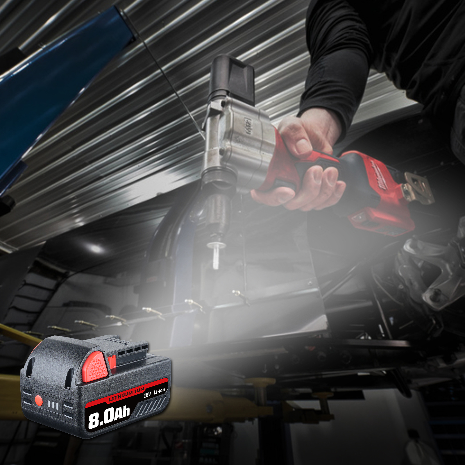 2x For Milwaukee M18 18 Volt Lithium 48-11-1860 XC 8AH Extended Capacity Battery