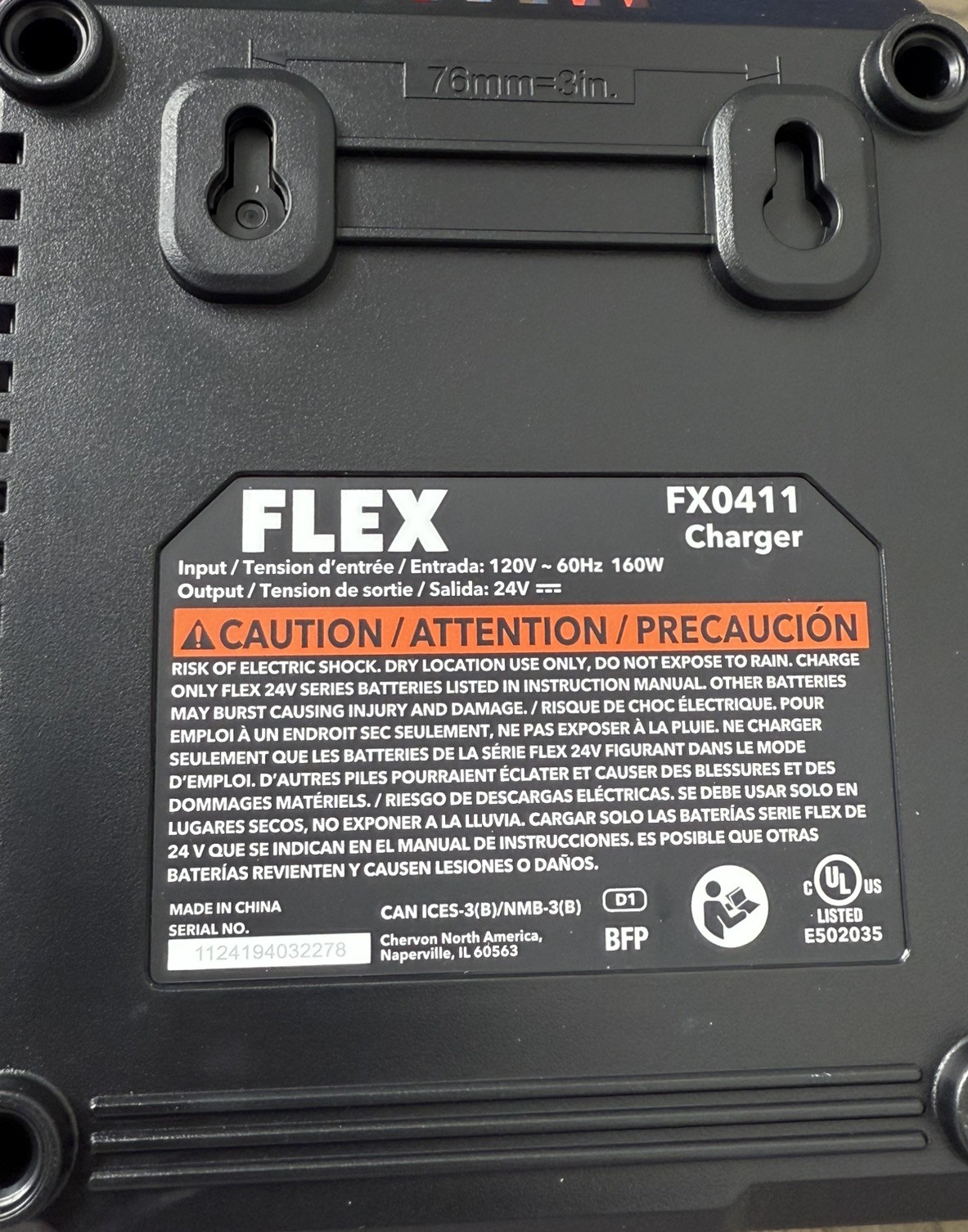 Flex 24V Fast Charger for Flex Lithium Ion Battery Genuine OEM FX0411 (Quantity)
