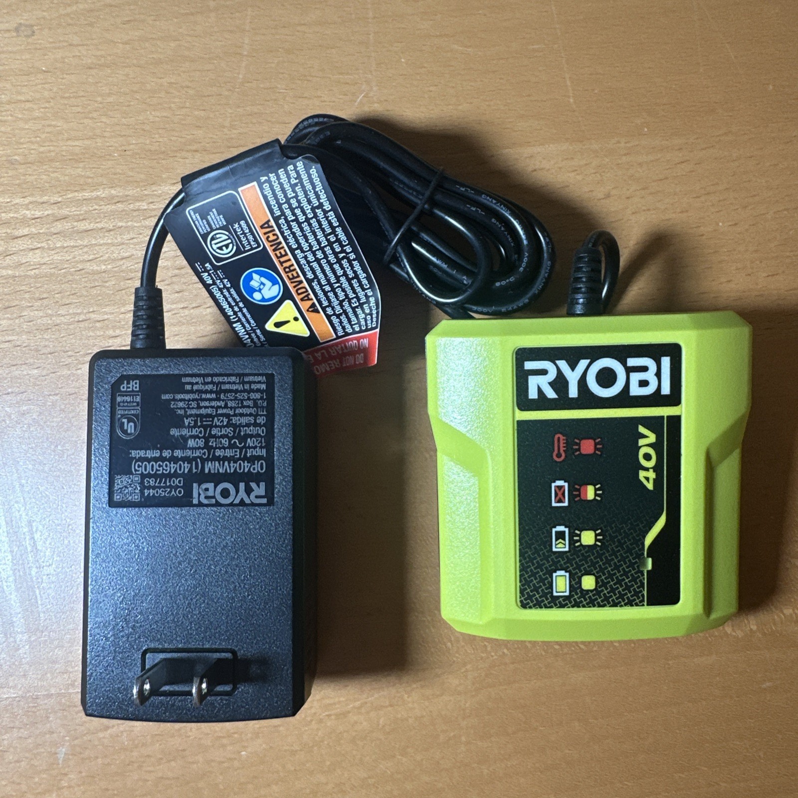 Ryobi OP404VNM 40V Lithium Battery Charger Genuine OEM Tested Working