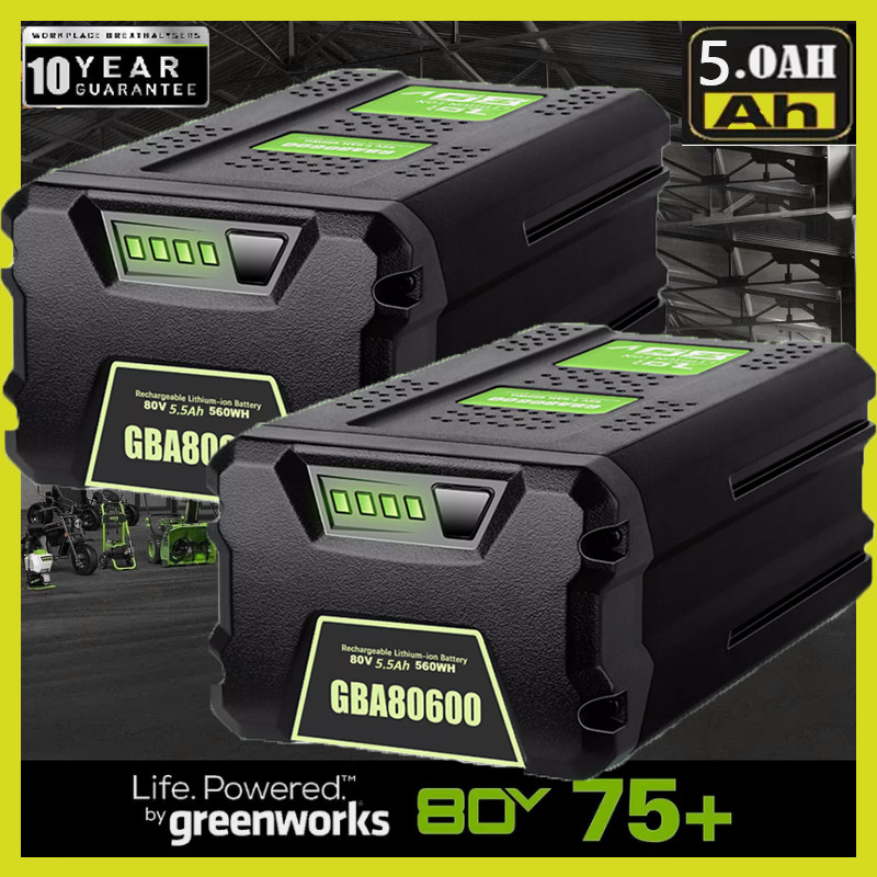2X For Greenworks Pro 80V Cordless Lithium-ion Battery GBA80250 2506902 GBA80200