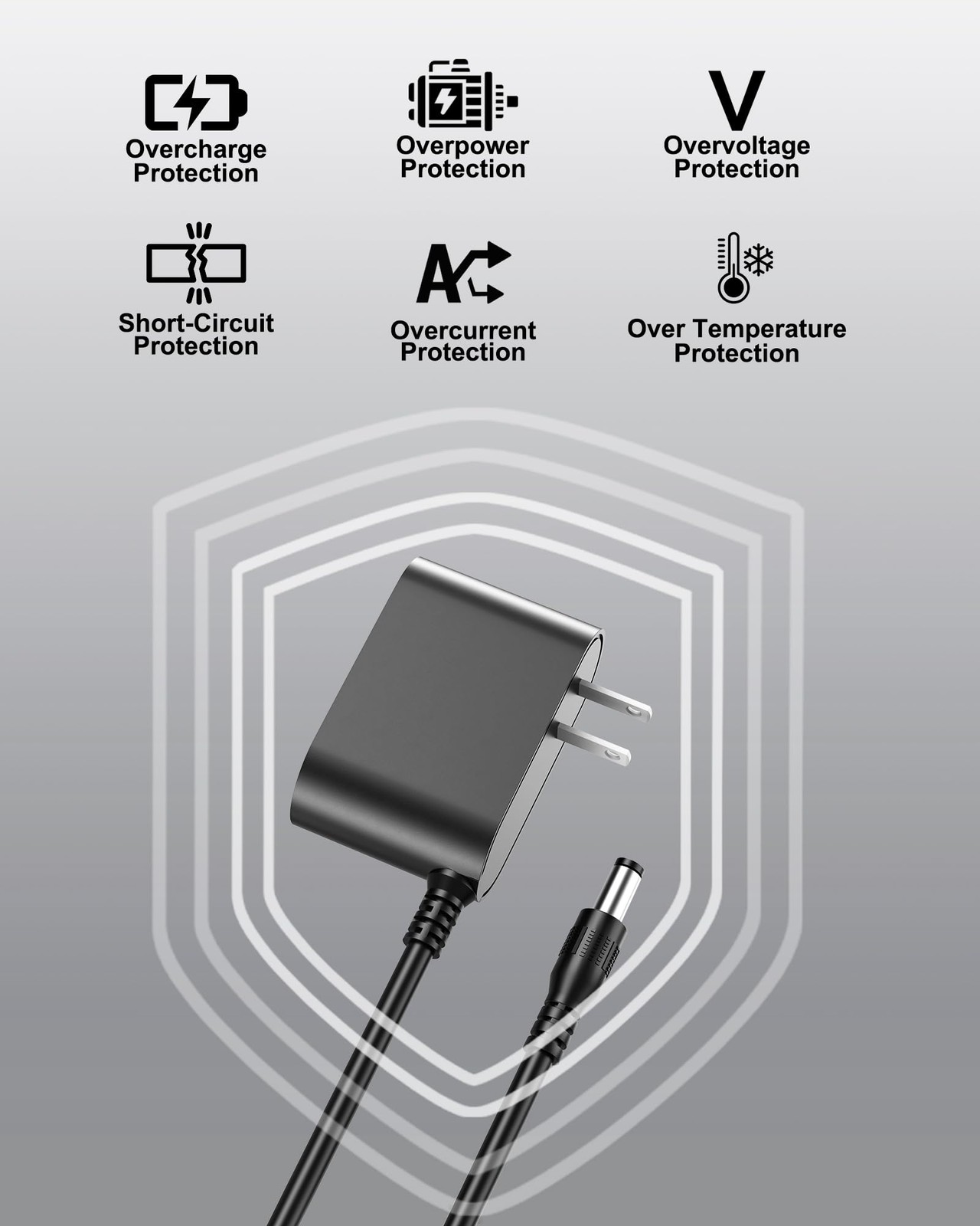 VHBW 26V Charger Replacement for TINECO Cordless Vacuum Black
