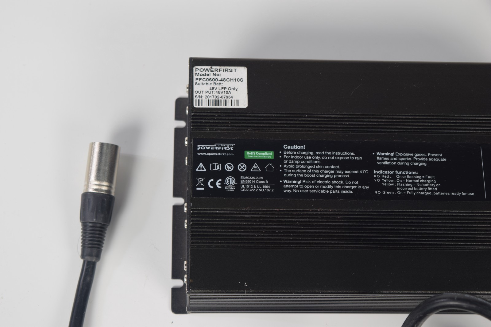 Power First PFC0600-48CH10S 48V LFP Lithium Battery Charger