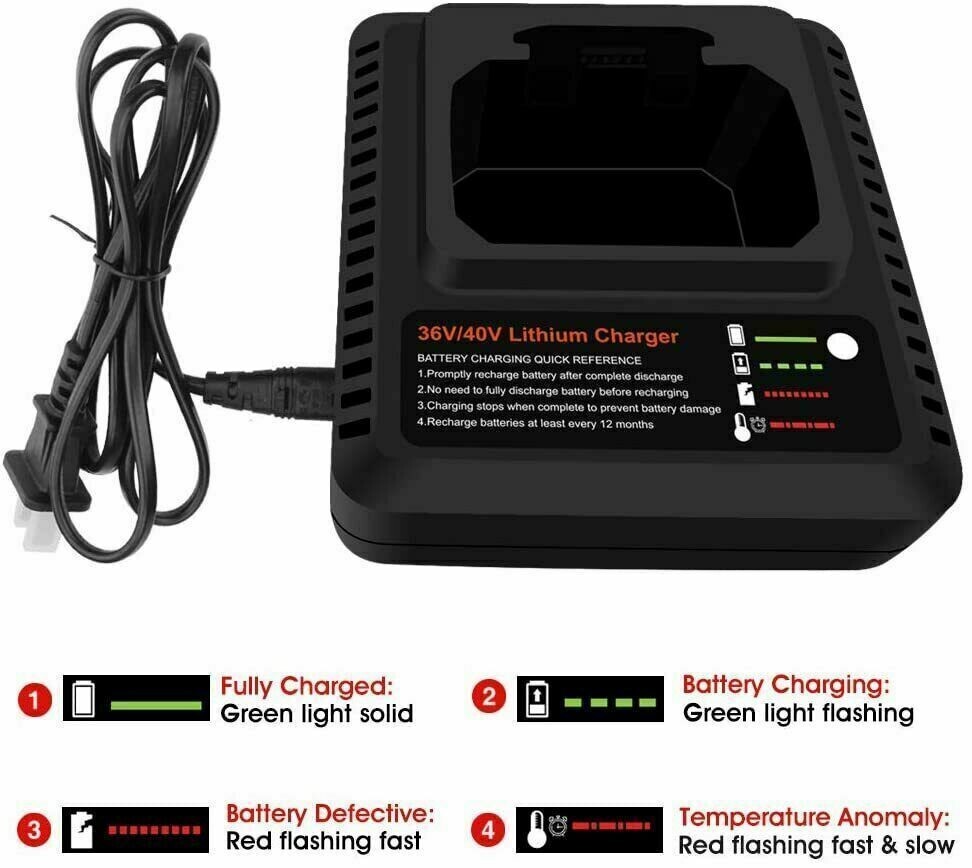 NEW LCS40 For Black and Decker 40V MAX Lithium-ion Battery Charger LCS36 LBX2540