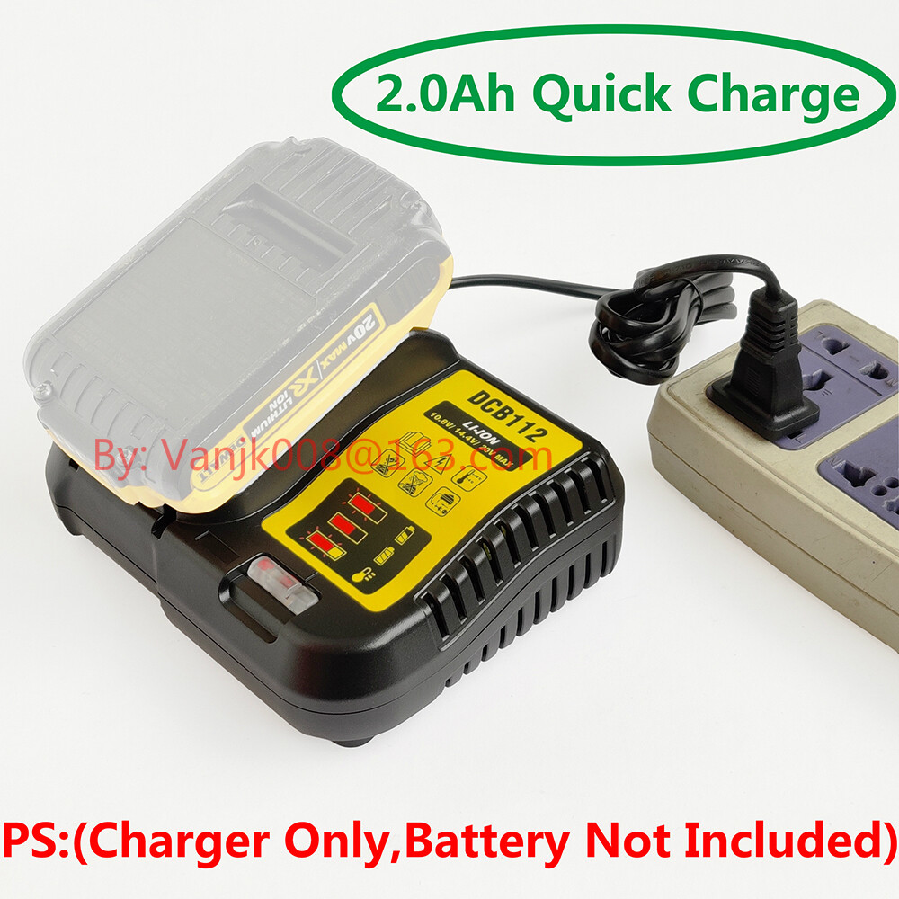 1x DeWalt 10.8V-20V MAX XR DCB102 DCB203 Li-Ion Battery Replace 2A Quick Charger