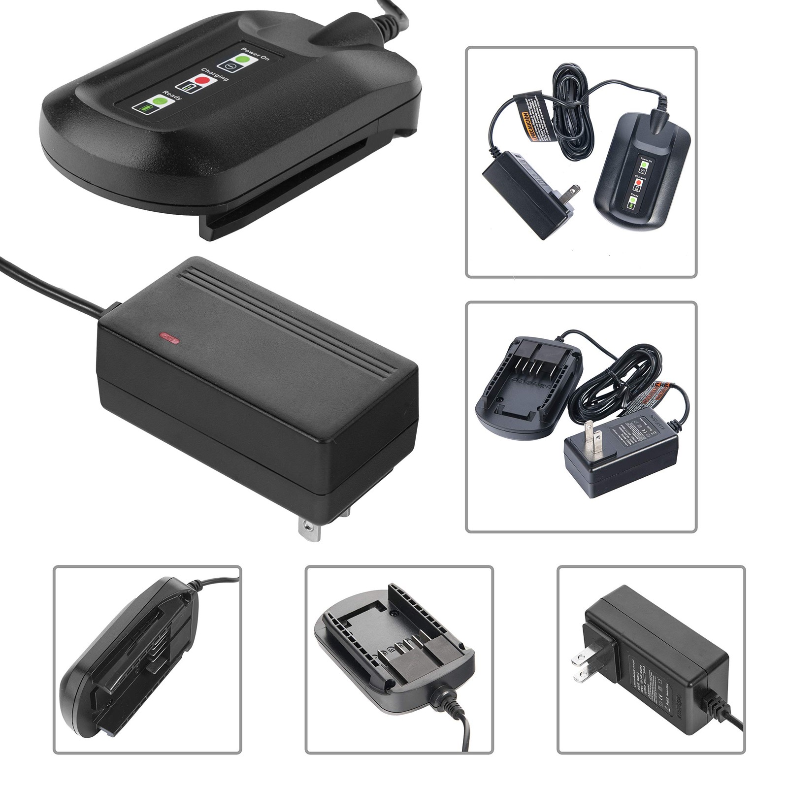 20V 2Packs Replacement Battery and Charger Starter Kit， 2 PACKS, Black