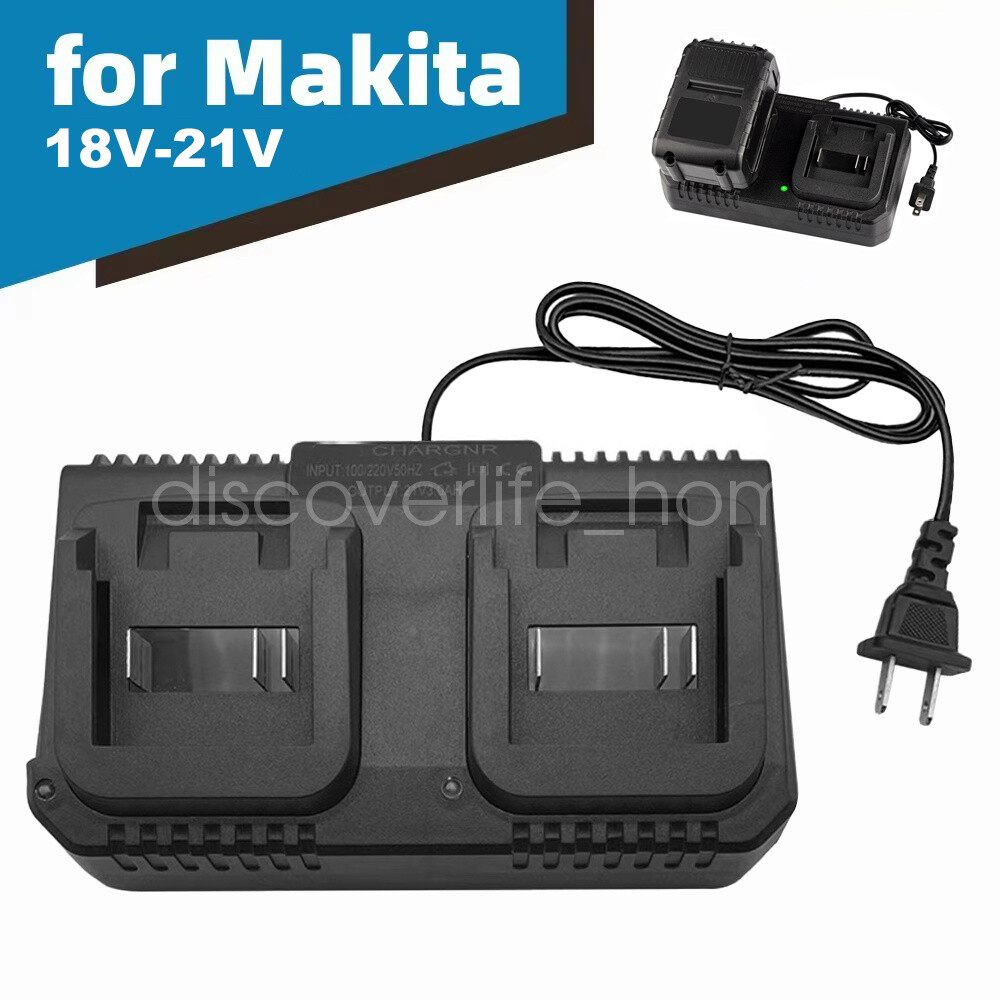 2 Slot For Makita Lithium-Ion Battery Charger 18V 21V Power Tool Rapid Charger