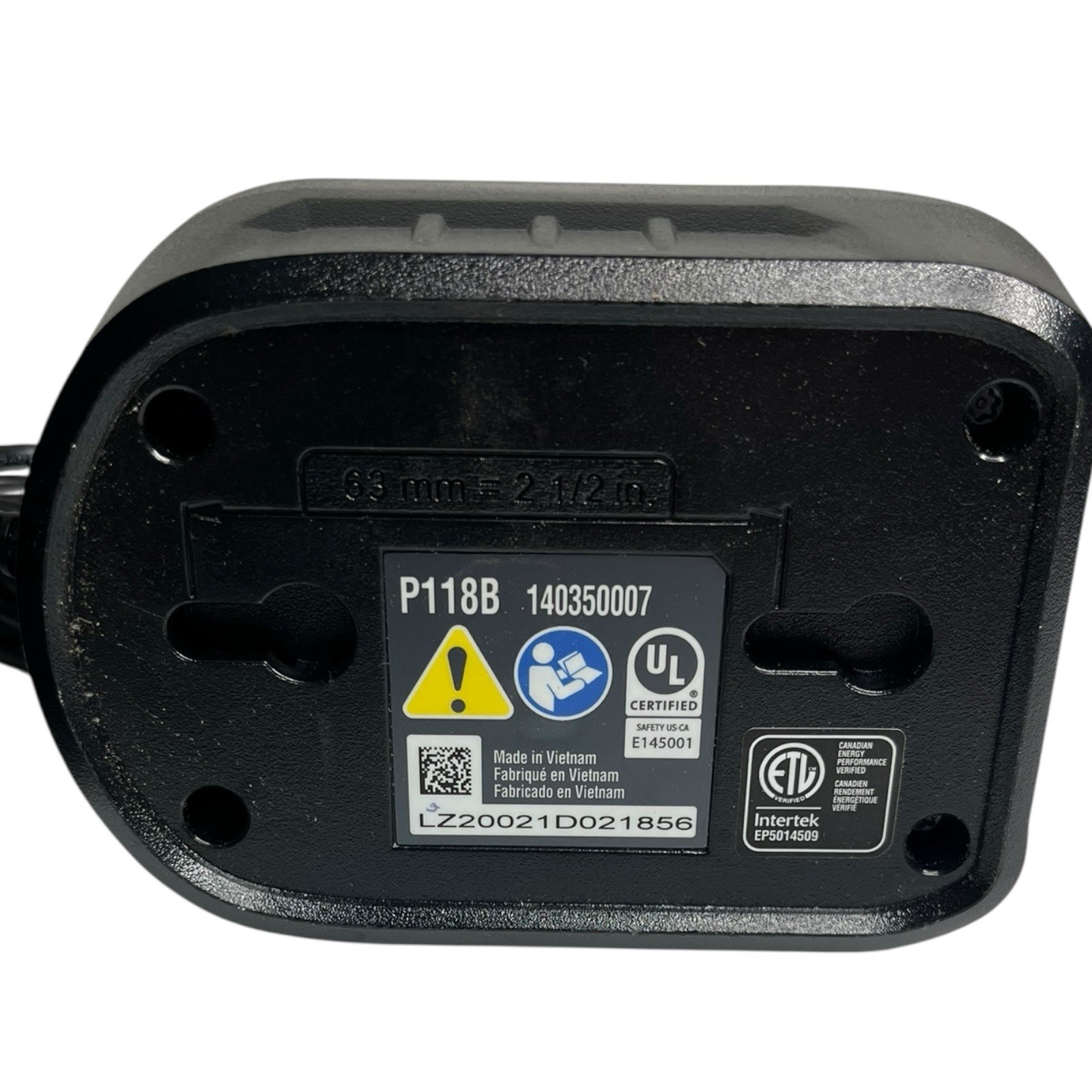 Ryobi P118B 18V ONE+ Lithium Battery Charger Base AC Power Adapter Black