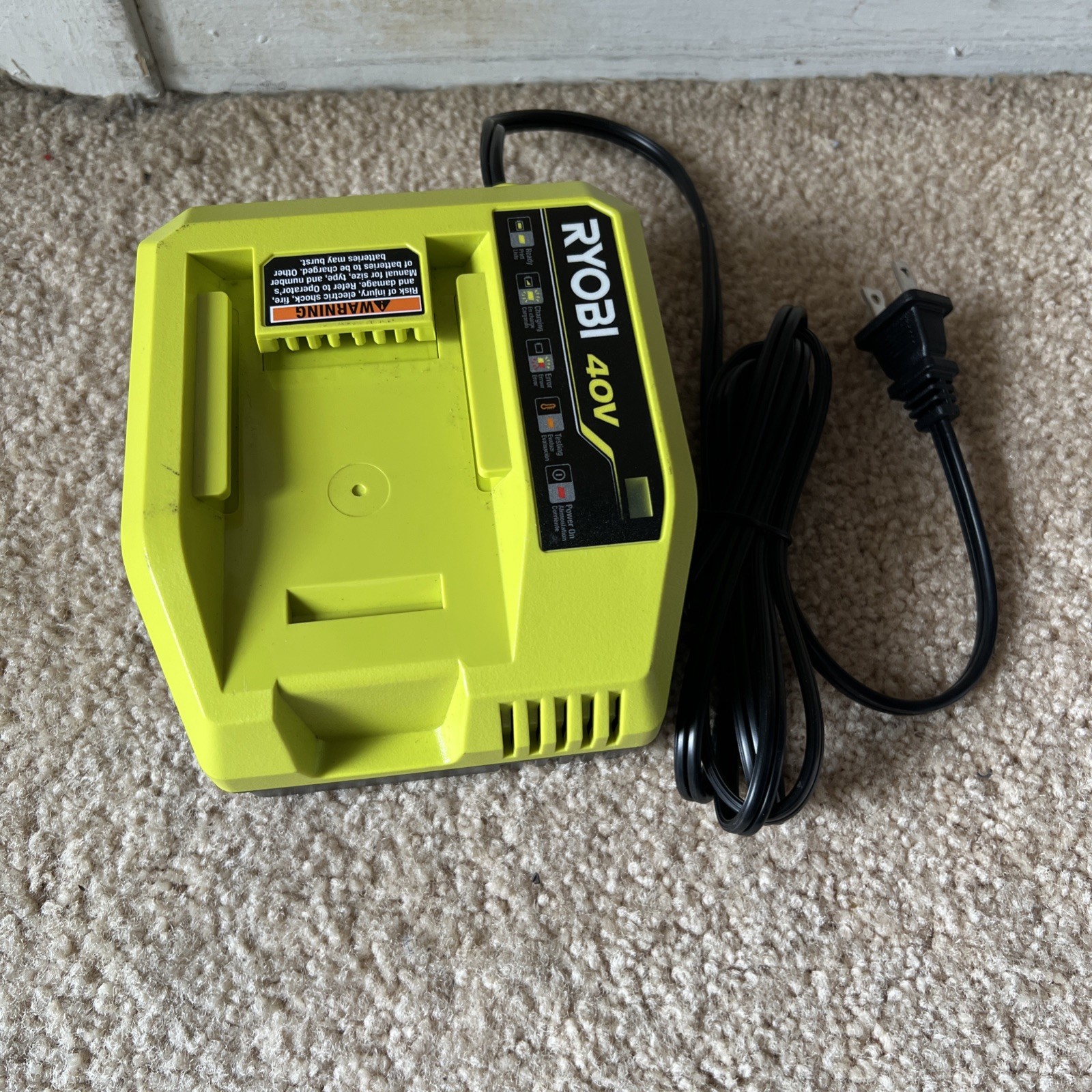 RYOBI 40V Lithium-Ion Power Tool Battery Charger OP408VNM.no Original Box