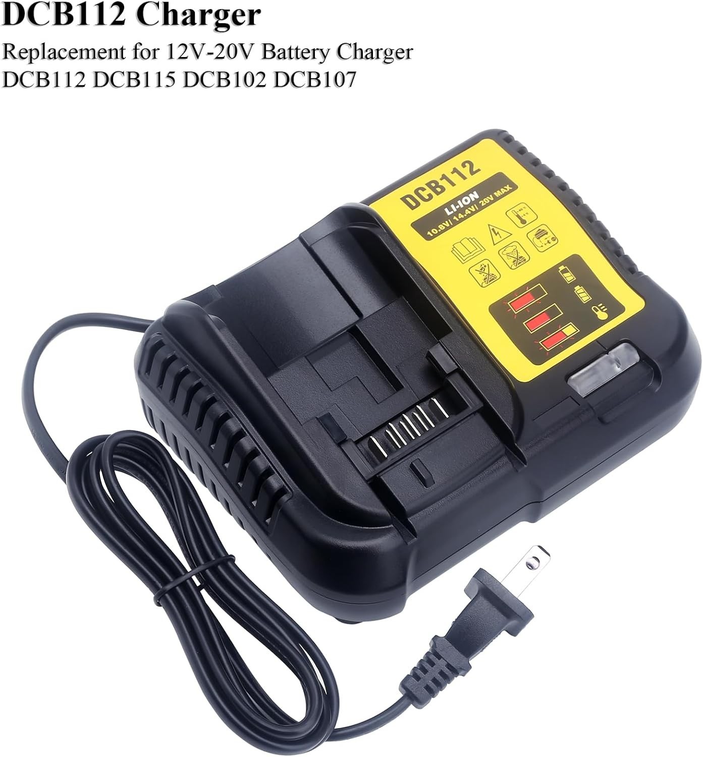 Universal 12V/20V/60V Lithium Battery Charger – Overheating Protection Included