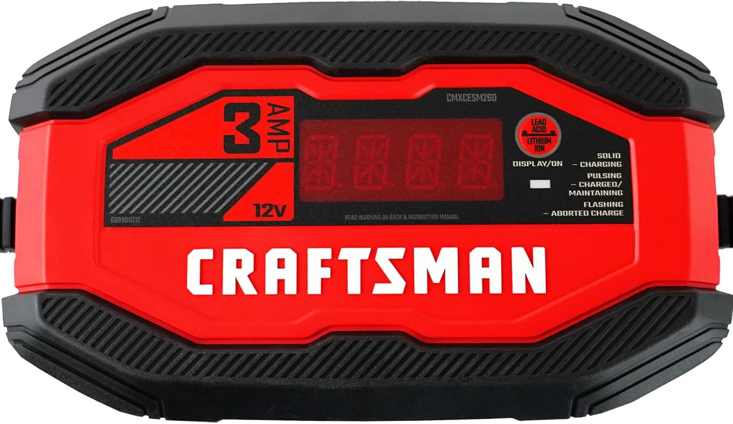 Battery Charger and Maintainer, CMXCESM260, 3-In-1, Fully Automatic, 3 Amps, 12