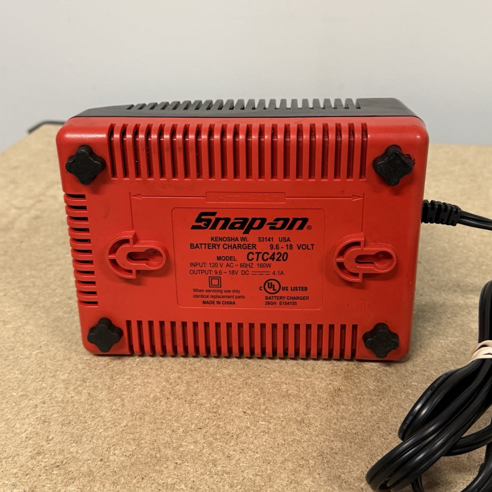 Snap-On Tools 9.6 – 18V Battery Charger Snap On CTC420 Genuine OEM