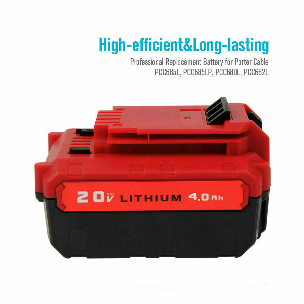 8.0Ah 20 Volt Lithium-Ion Battery for PORTER CABLE 20V Max PCC680L PCC685L 7.0Ah