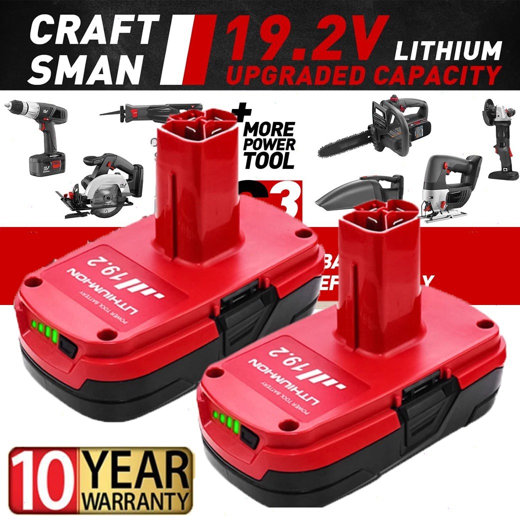 2Pack For CRAFTSMAN 19.2 VOLT C3 LITHIUM DIEHARD BATTERY 315.PP2011 /Charger