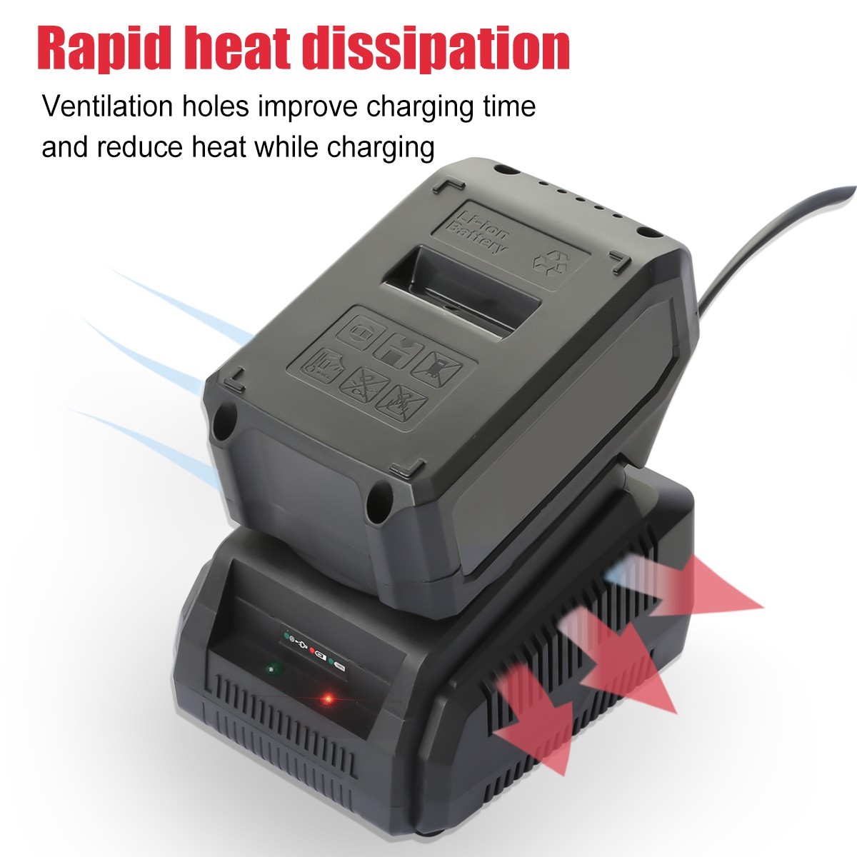 DC18RC Replacement Charger for Makita 18V LXT Lithium Ion Battery BL1850 BL1830