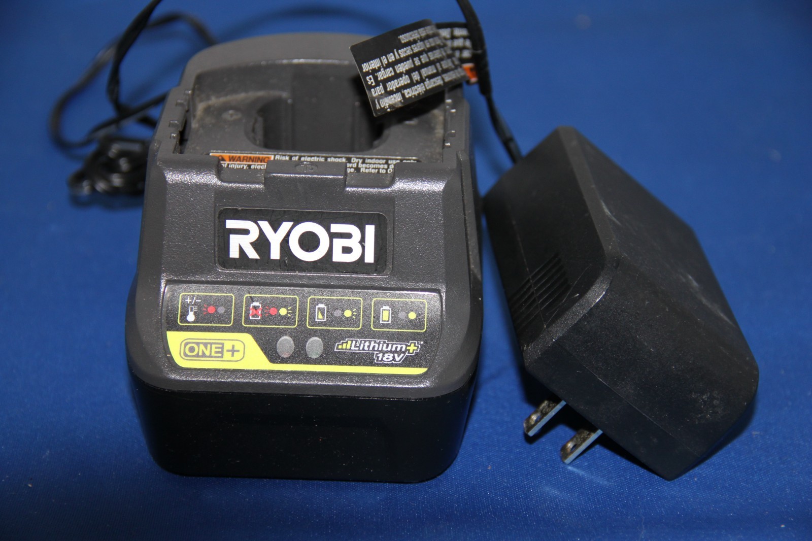Ryobi P118B 18V ONE+ Lithium Battery Charger Base AC Power Adapter Black No Batt