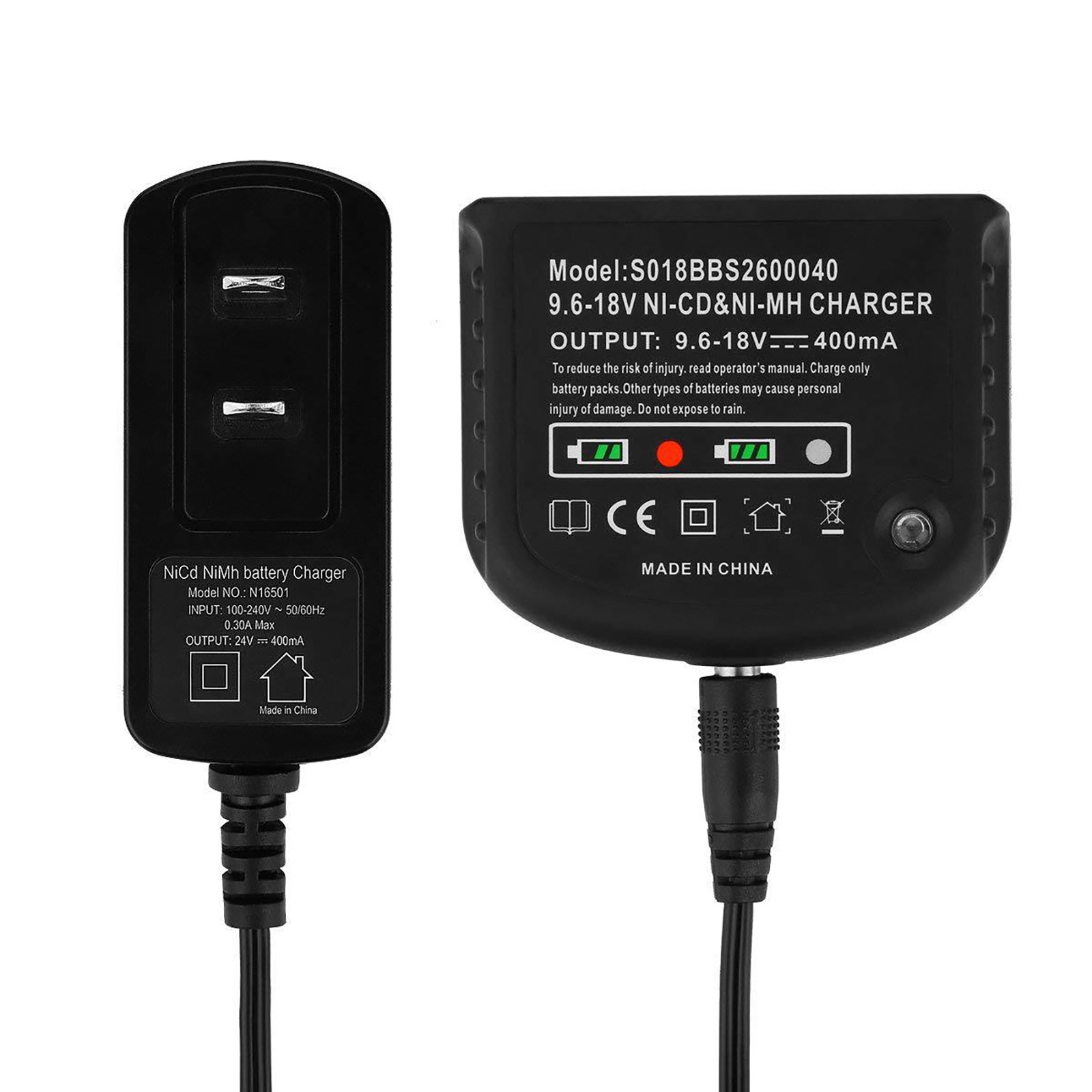 Replacement Charger For Black&Decker 18V 14.4V 12V NiMh NiCad Battery HPB12