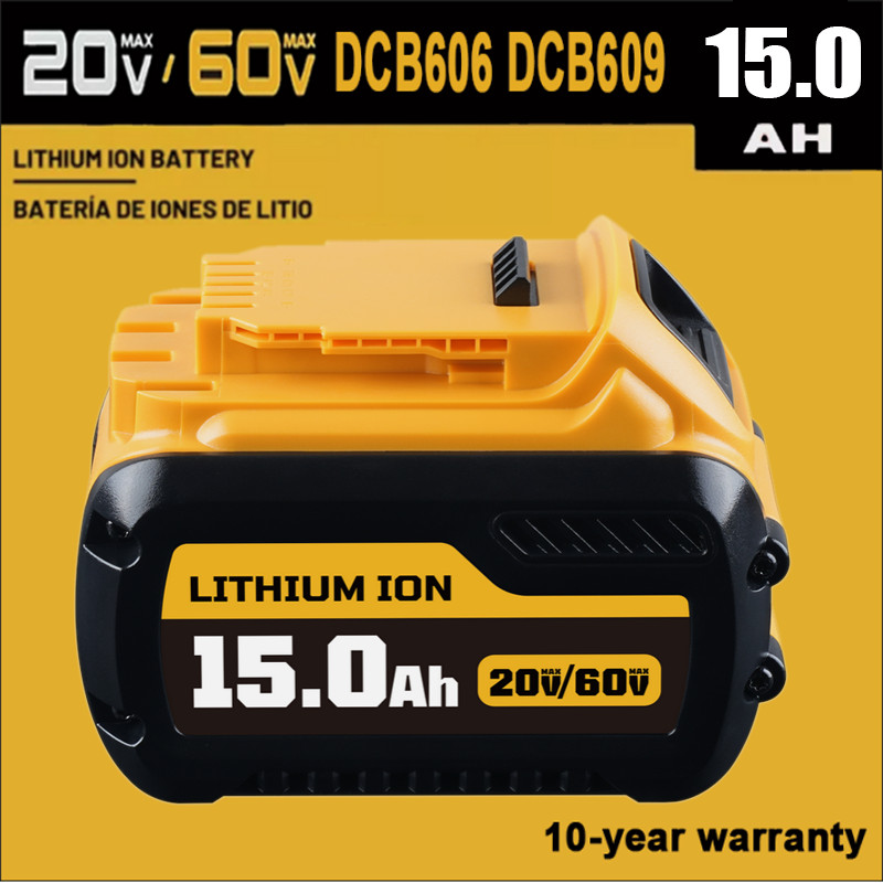 15.0Ah DCB609-2 For DEWALT DCB606 20V/60V MAX FLEXVOLT Lithium-Ion Battery